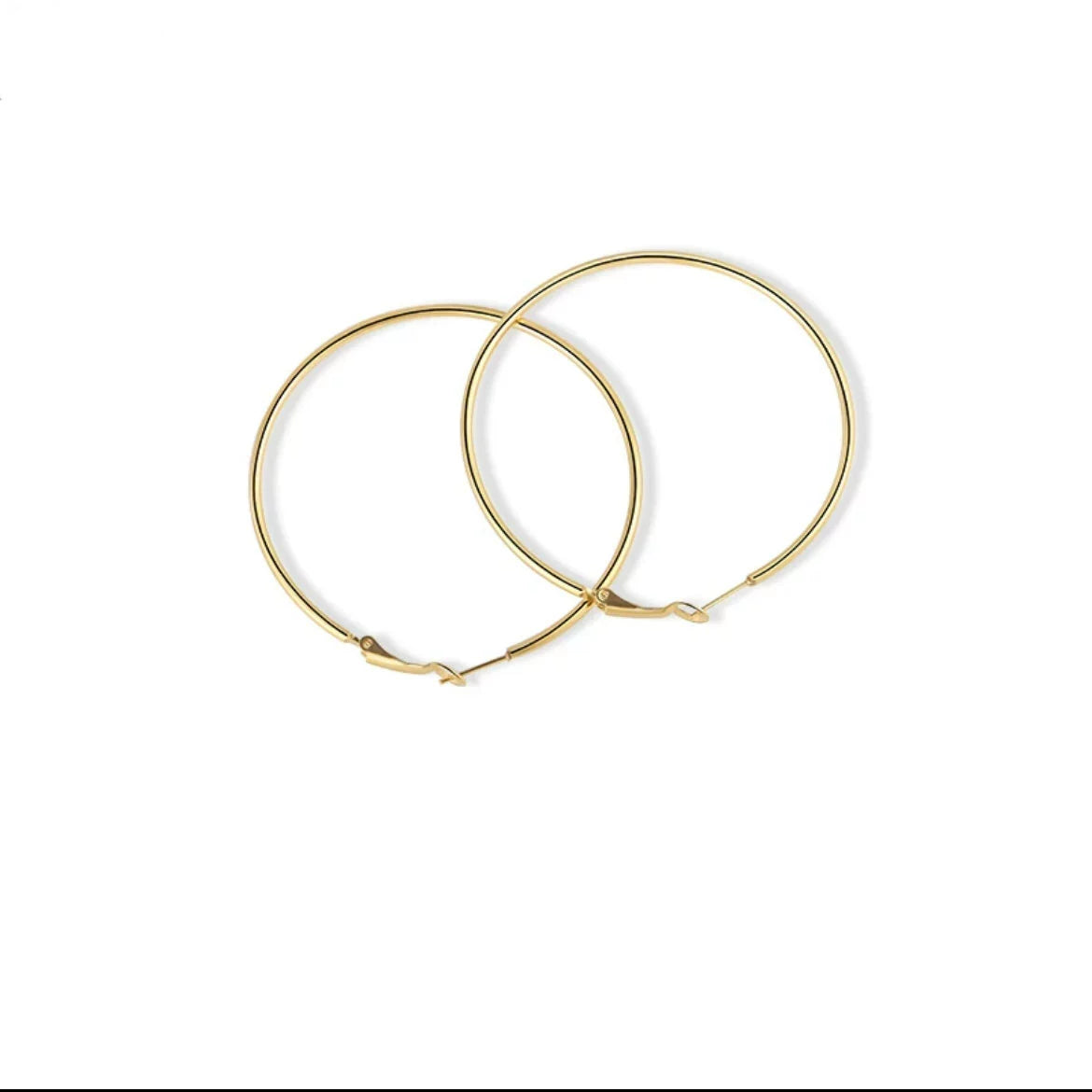 Jessenia Oversized Hoop Earrings - Gold (4cm)