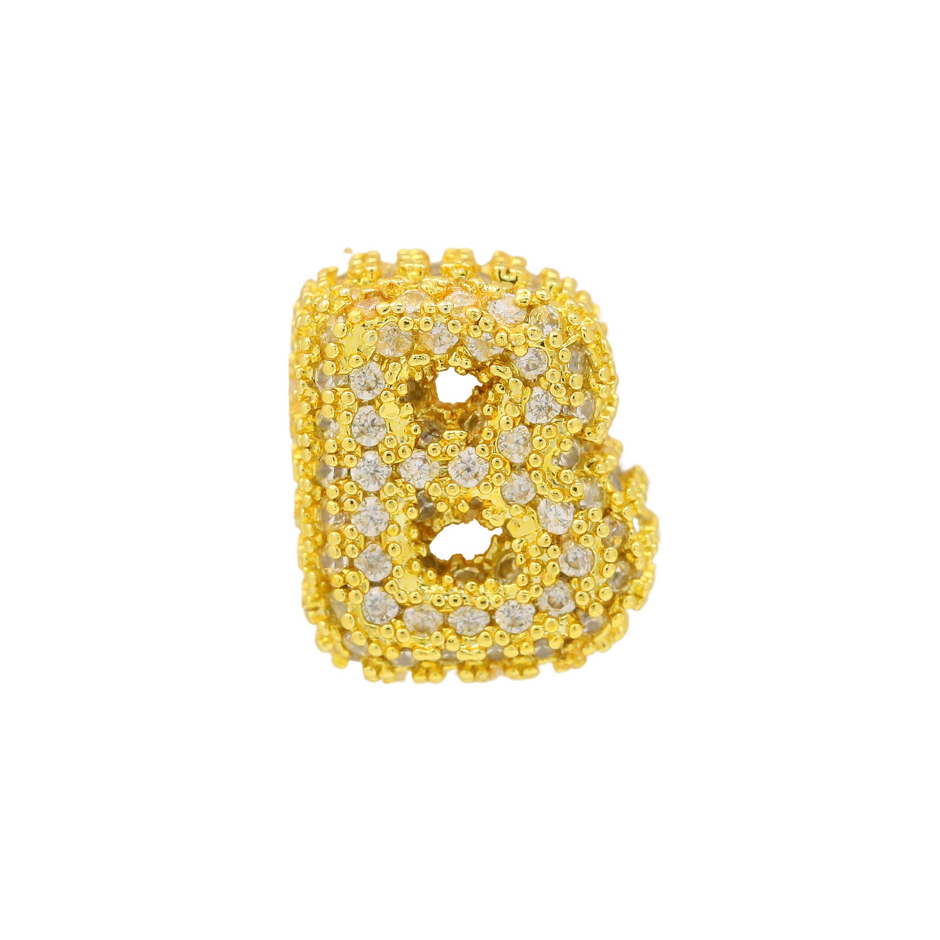 Jehlani Zircon Bubble Letter Necklace - Gold B Pendant [5OHYVA5A]