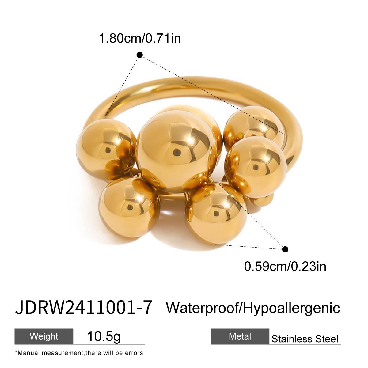Violetta Geometric Steel Ring - JDRW2411001-7 [XOD6QIRZ]