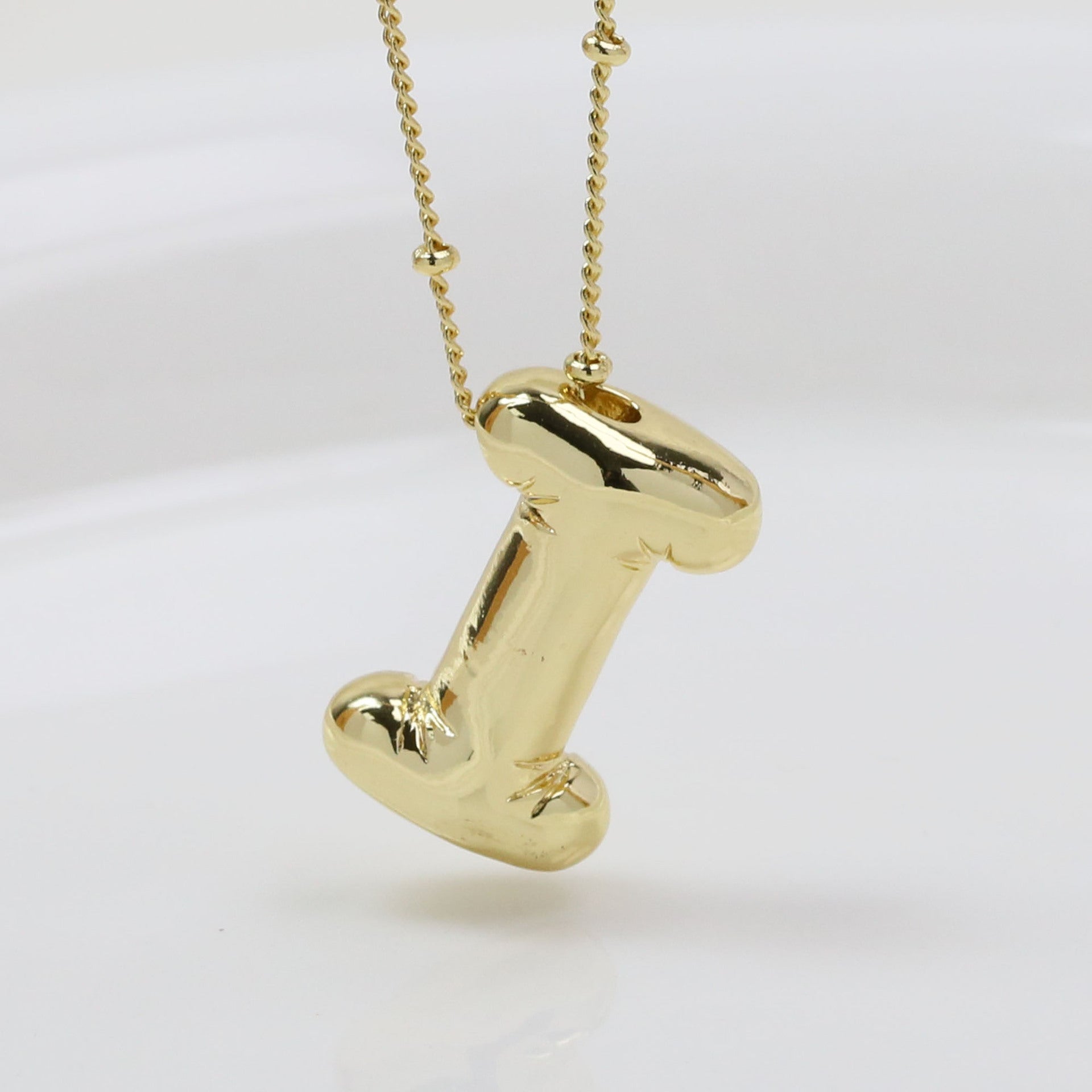 Aberdeen Bubble Initial Necklace - I (Necklace) [K5MY7RFR]
