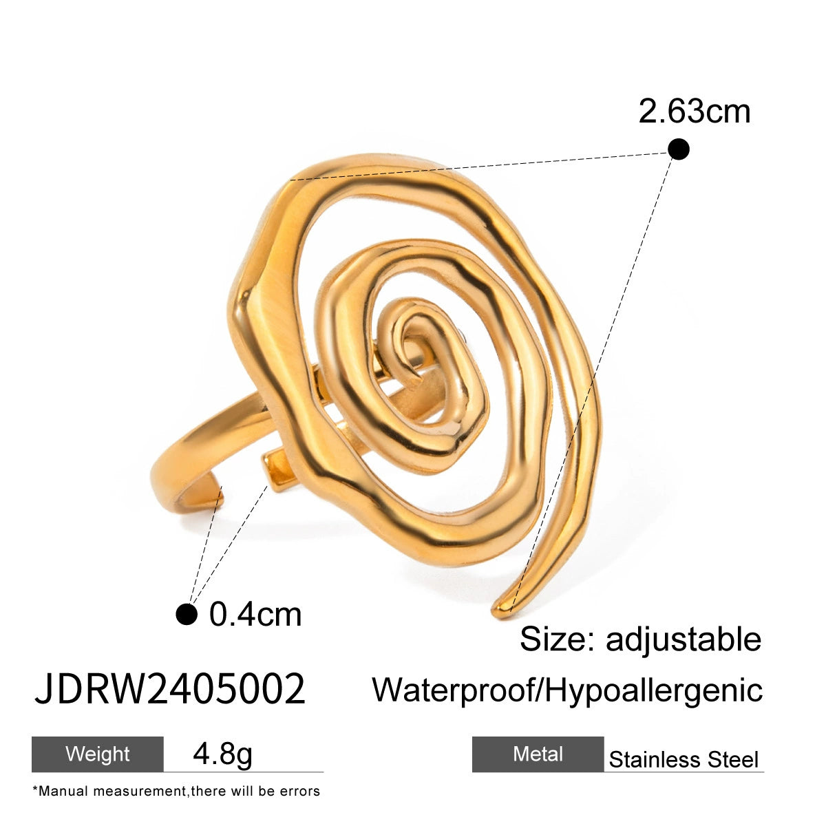 Regan Gold Titanium Ring - JDRW2405002 [K3X80NW1]
