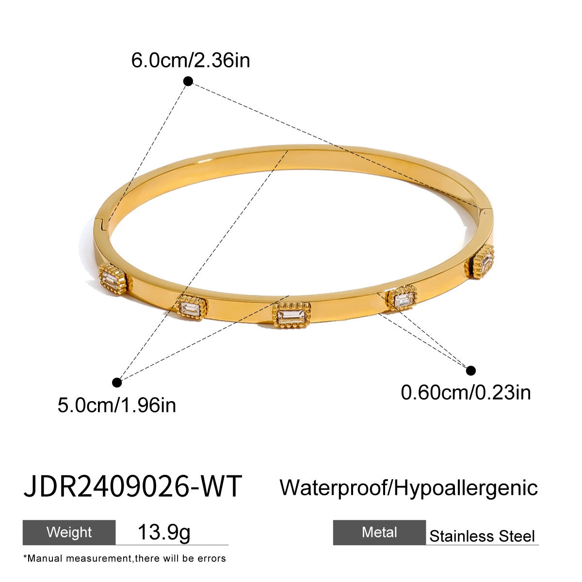 Azucena Elite Zircon Bracelets - Style JDR2409026-WT [61UU6T7X]