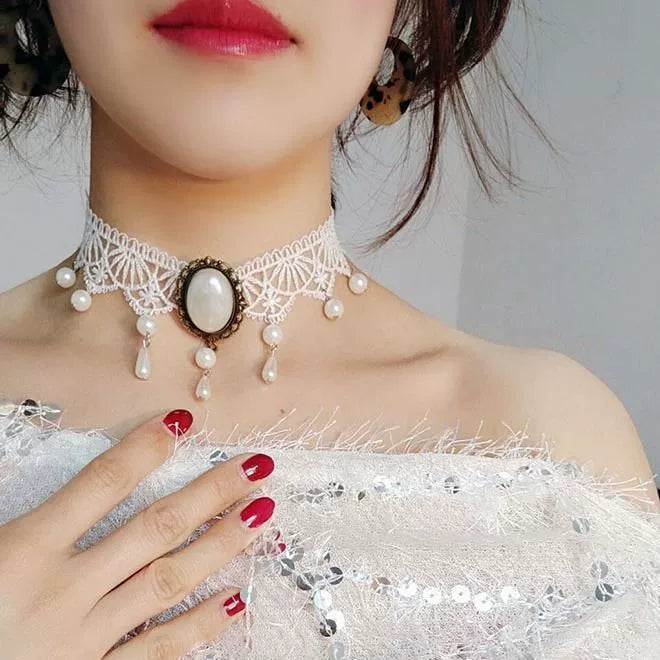 Amran Crystal Lace Choker - Style 35 [66M1E4DK]