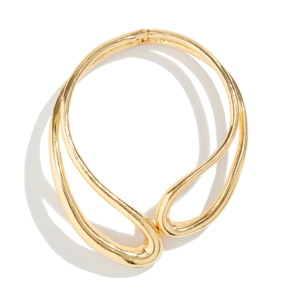 Yaslin Asymmetric Coil Choker - Choker Gold