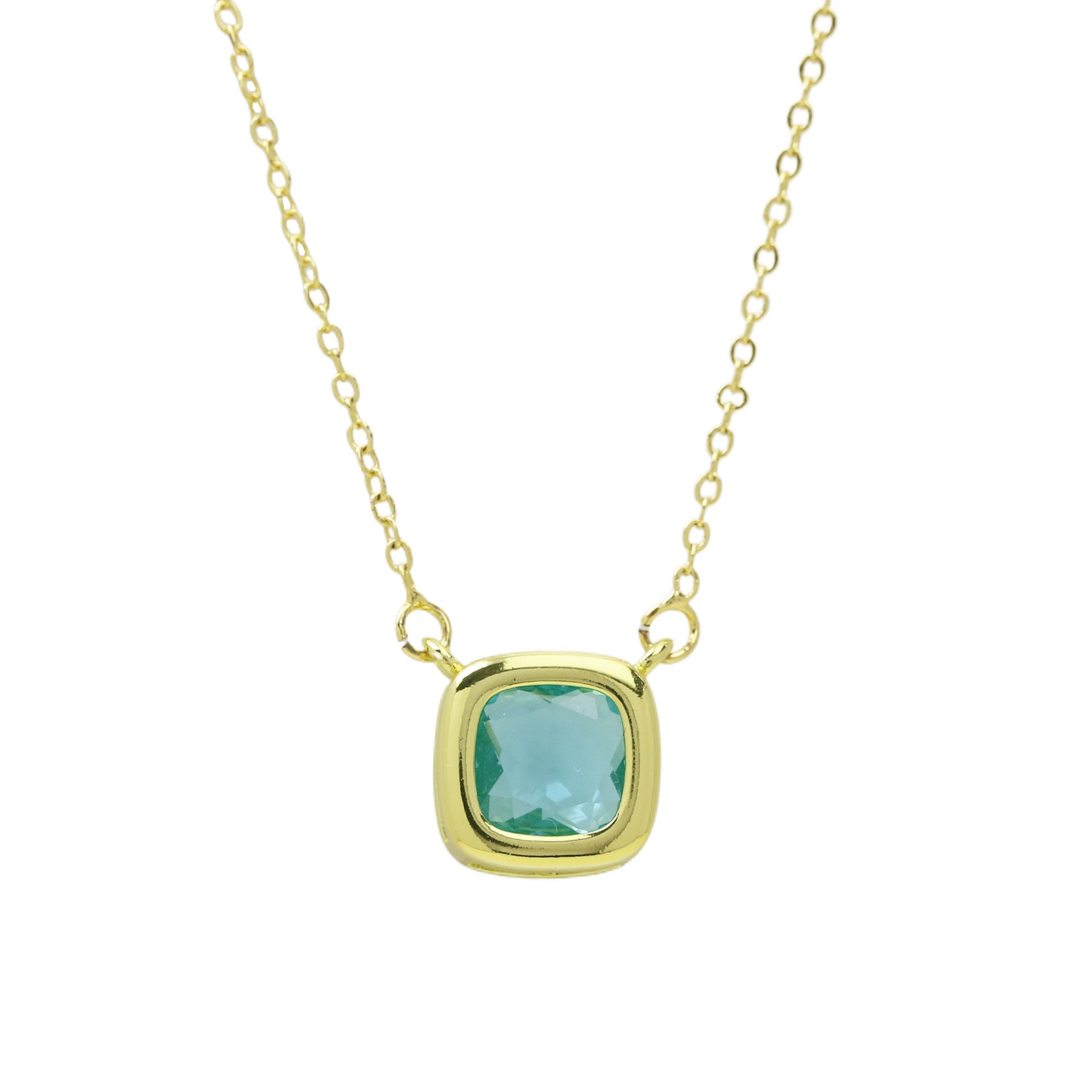 Nairobi Geometric Birthstone Necklace - December Birthstone [3VZ4LF7U]