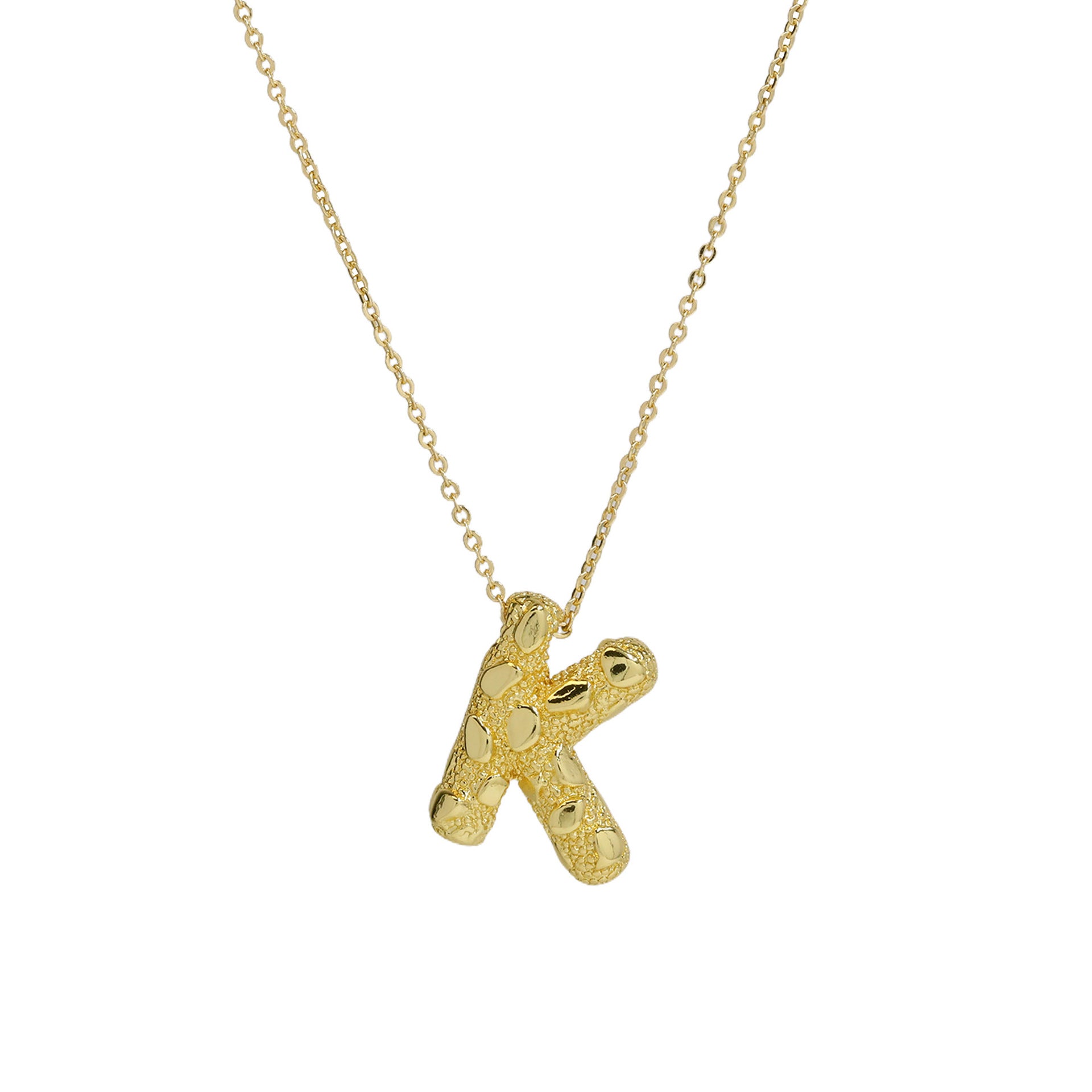 Akari Bubble Letter Necklace - K [E7GN2049]