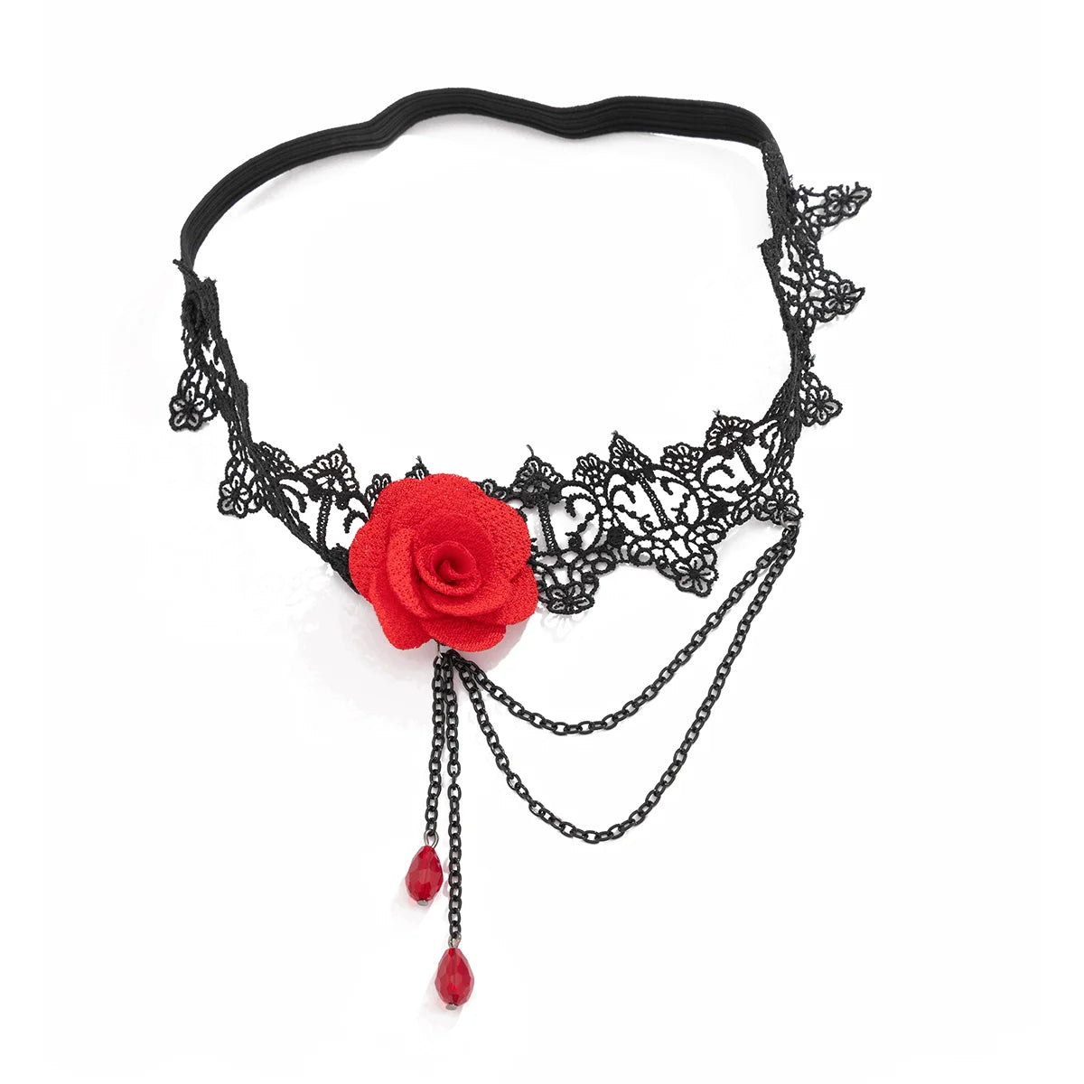 Tensley Rose Crystal Thigh Chain - Red