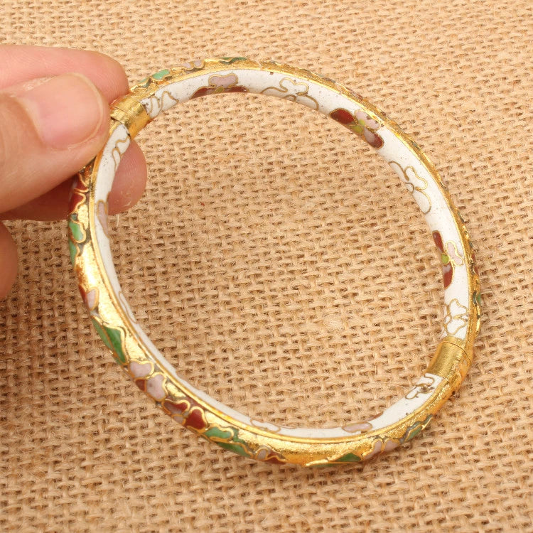 Tianna Vintage Enamel Bracelet - White