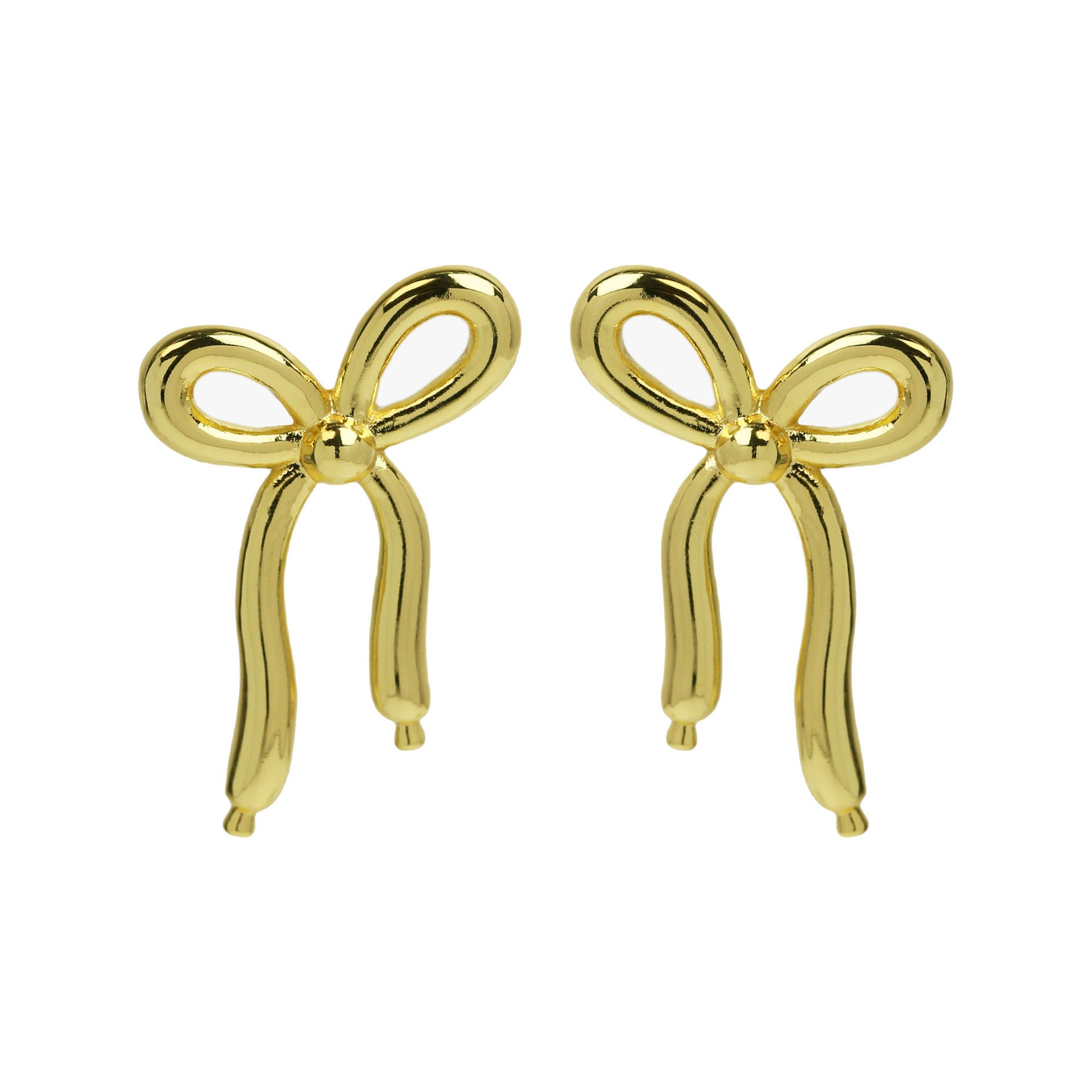 Anistyn Gold Bubbled Butterfly Earrings - Gold [R7AJ9YAH]