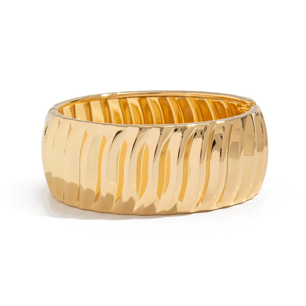 Emeli Sculptural Cuff Bracelets - Vertical Striped Cuff Bracelet