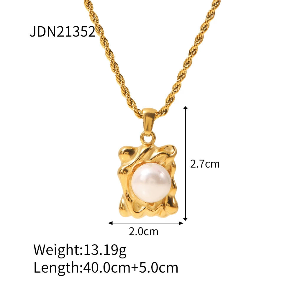 Kayce Pearl Clavicle Necklace - JDN21352 [IZWOSNUH]