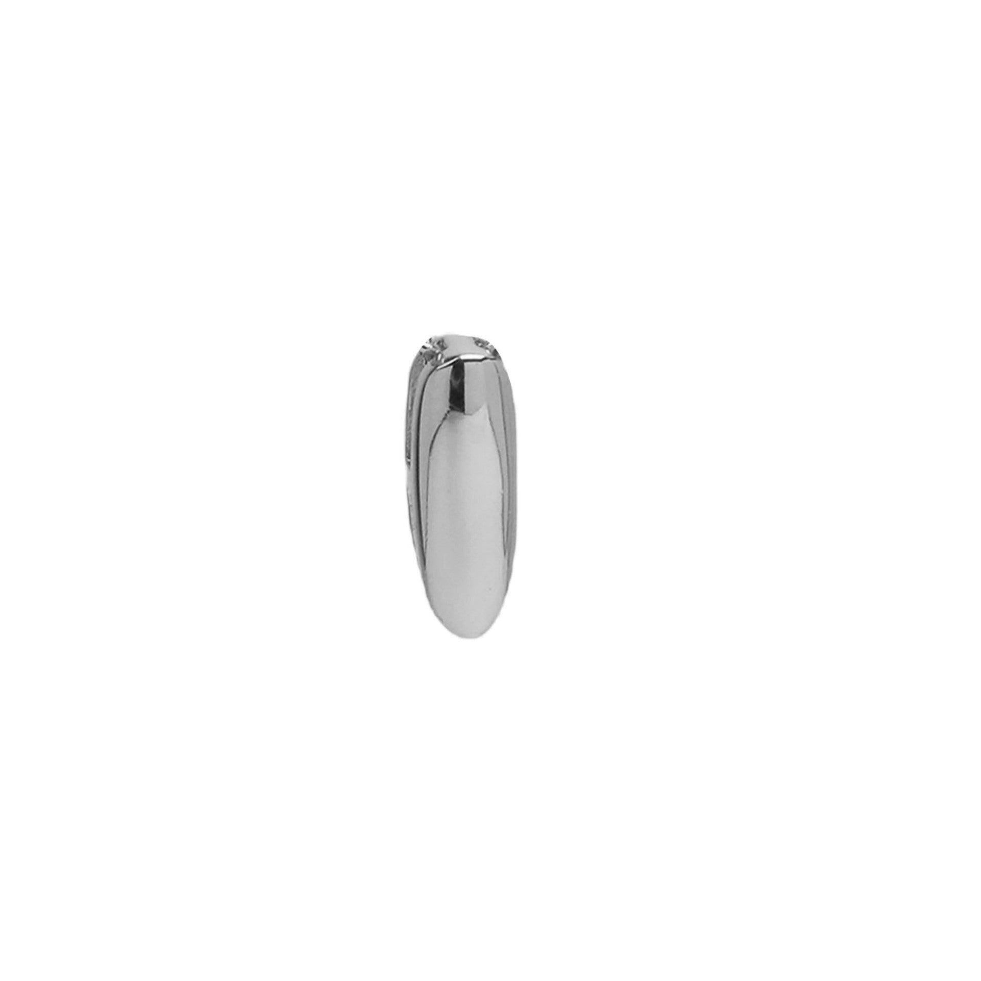 Devora Bubble Letter Necklace - White Gold Tone Letter I Pendant [B71614GM]