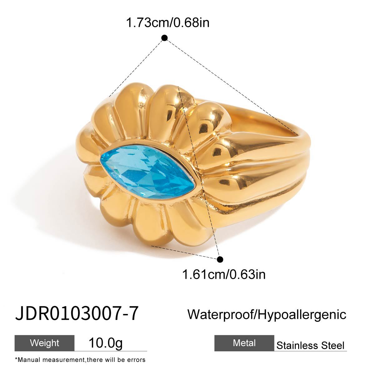 Zaniya Blue Zircon Ring - JDR0103007-7 [8UXTV6OZ]