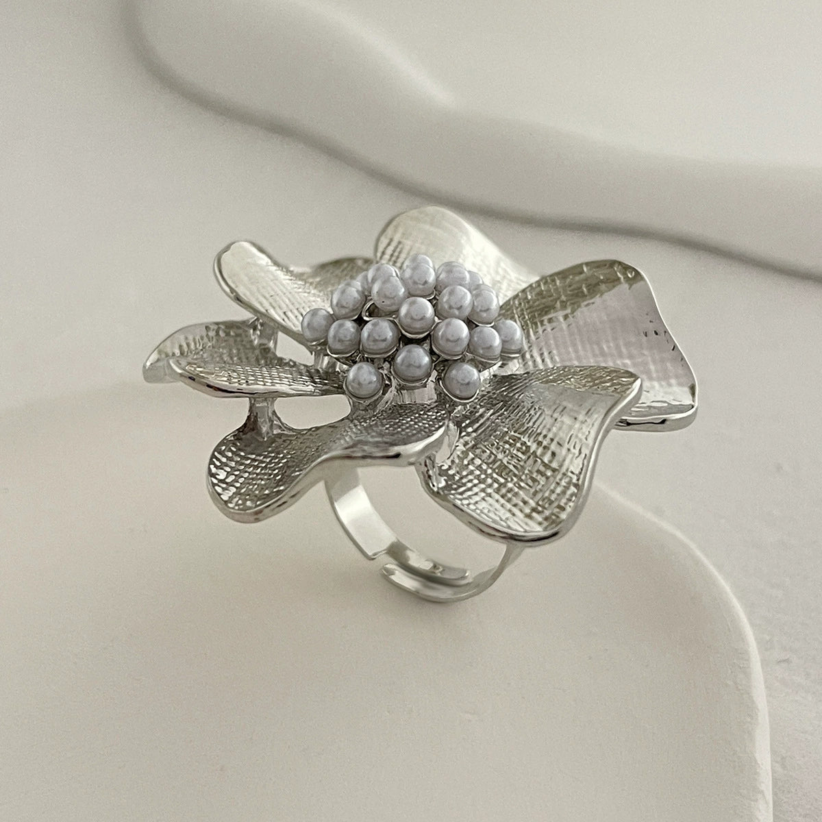 Emaline Baroque Pearl Ring Set - Silver Tone Set 01 [LXH5KIDM]
