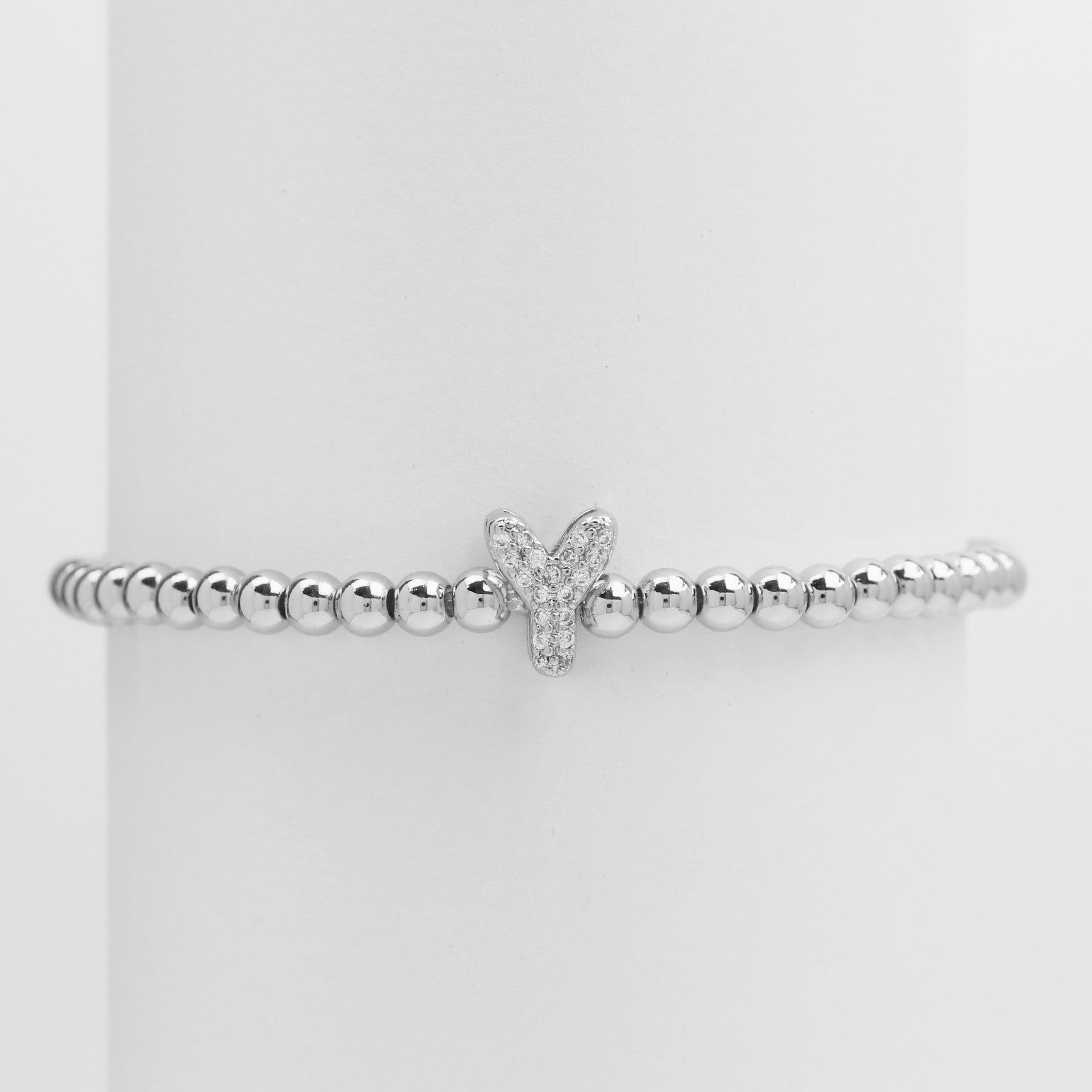 Aloni Bubble Letter Bracelet - Silver Y [UVL8269O]