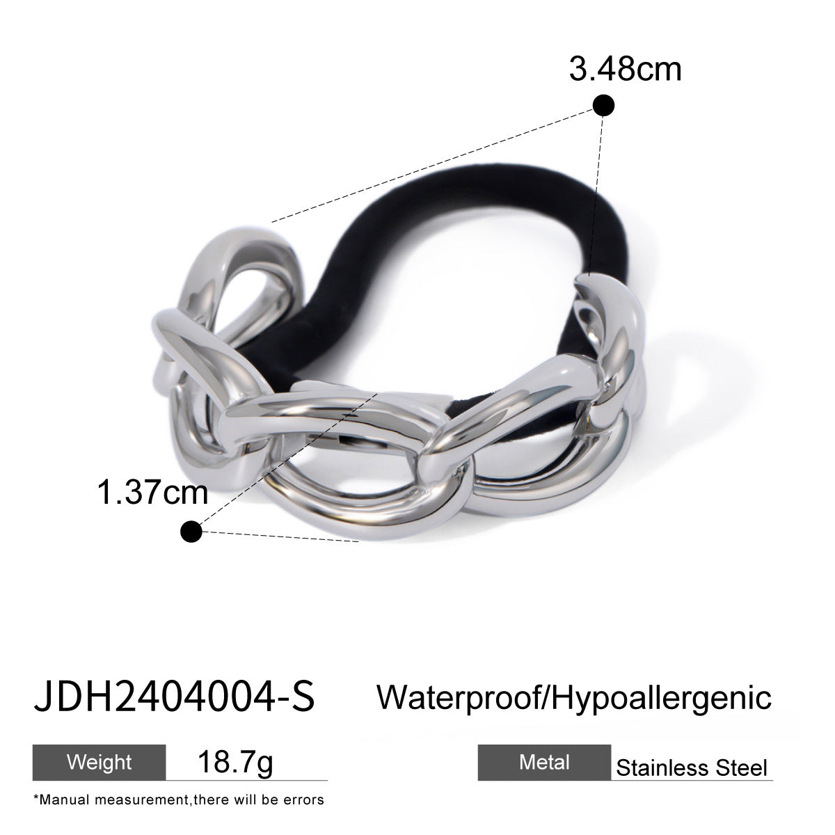 Aasiyah Sleek U-Shape Hair Tie - JDH2404004-S [CZV0GR74]