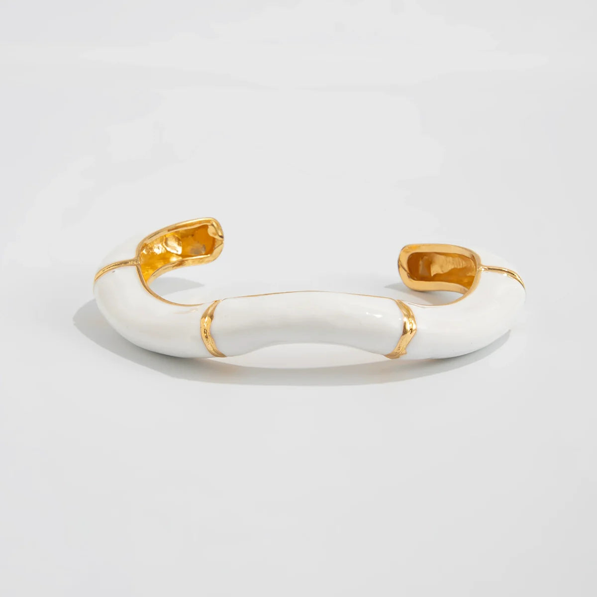 Alliyah Fluid Wave Cuff - White Narrow
