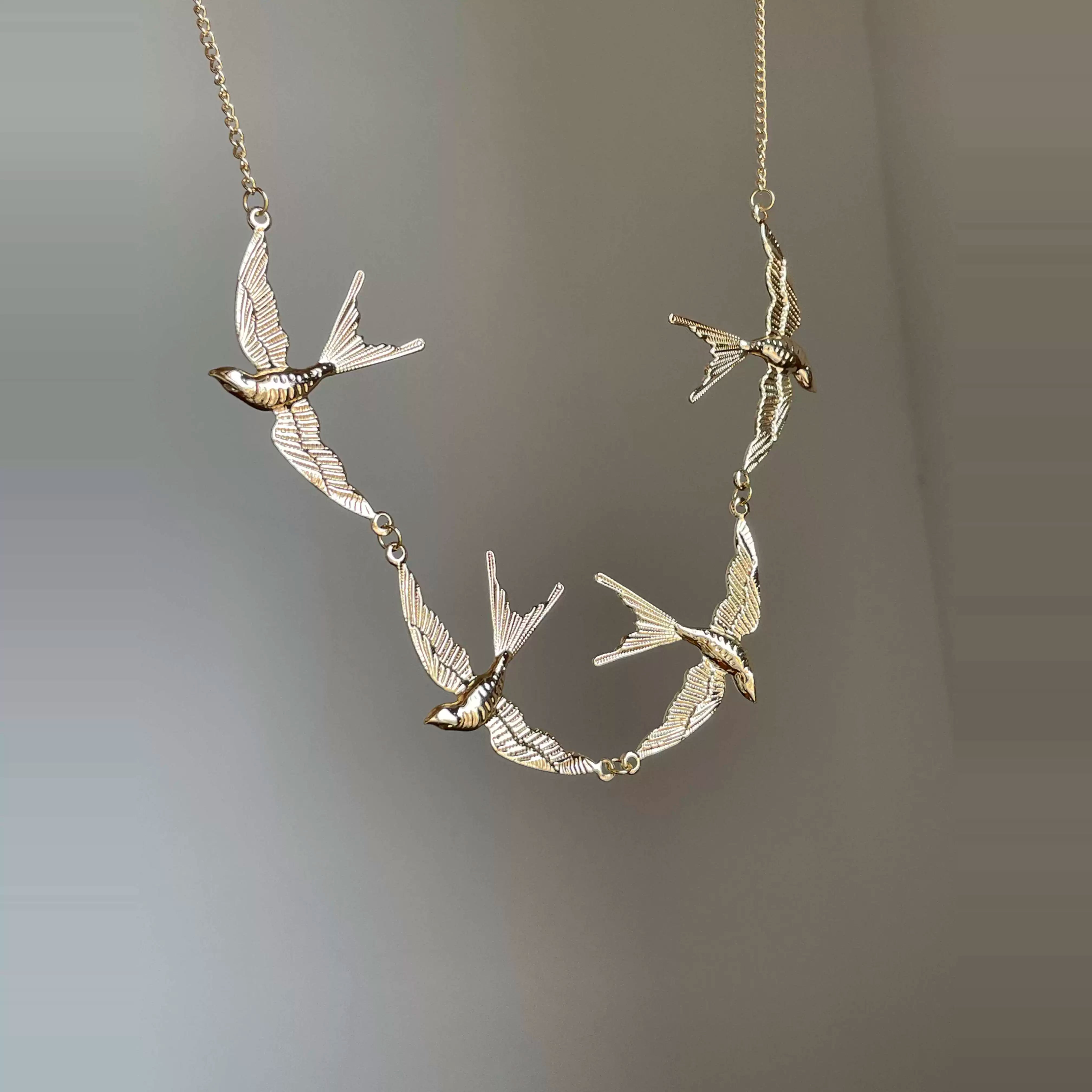 Malea Vintage Swallow Necklace - Returning Journey Necklace