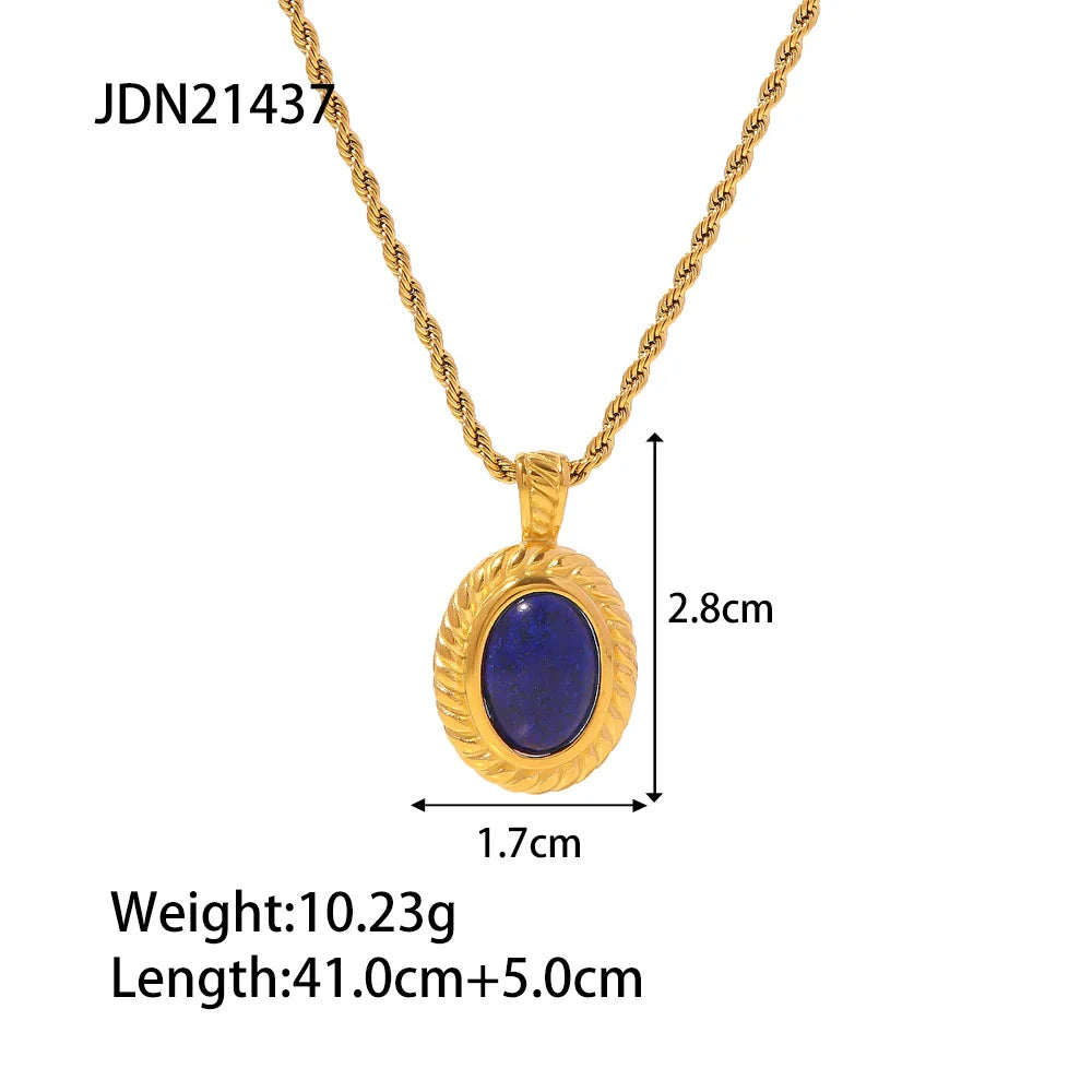 Mecca Lapis Lazuli Ring & Necklace - JDN21437