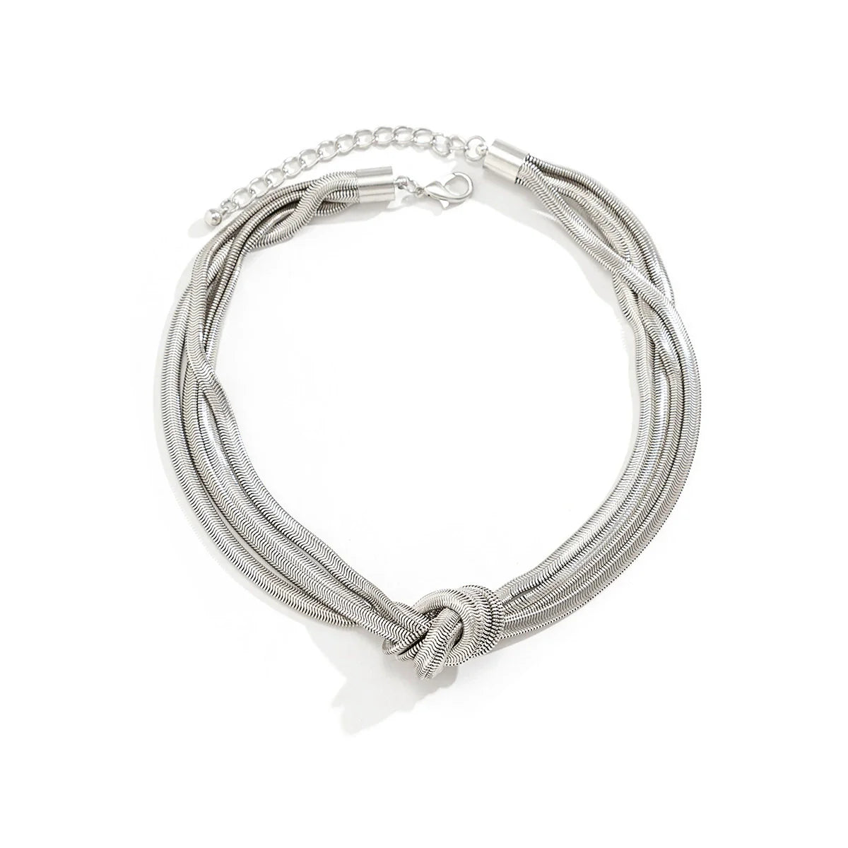 Ryanna Interlocking Metal Chain - Style Two Silver