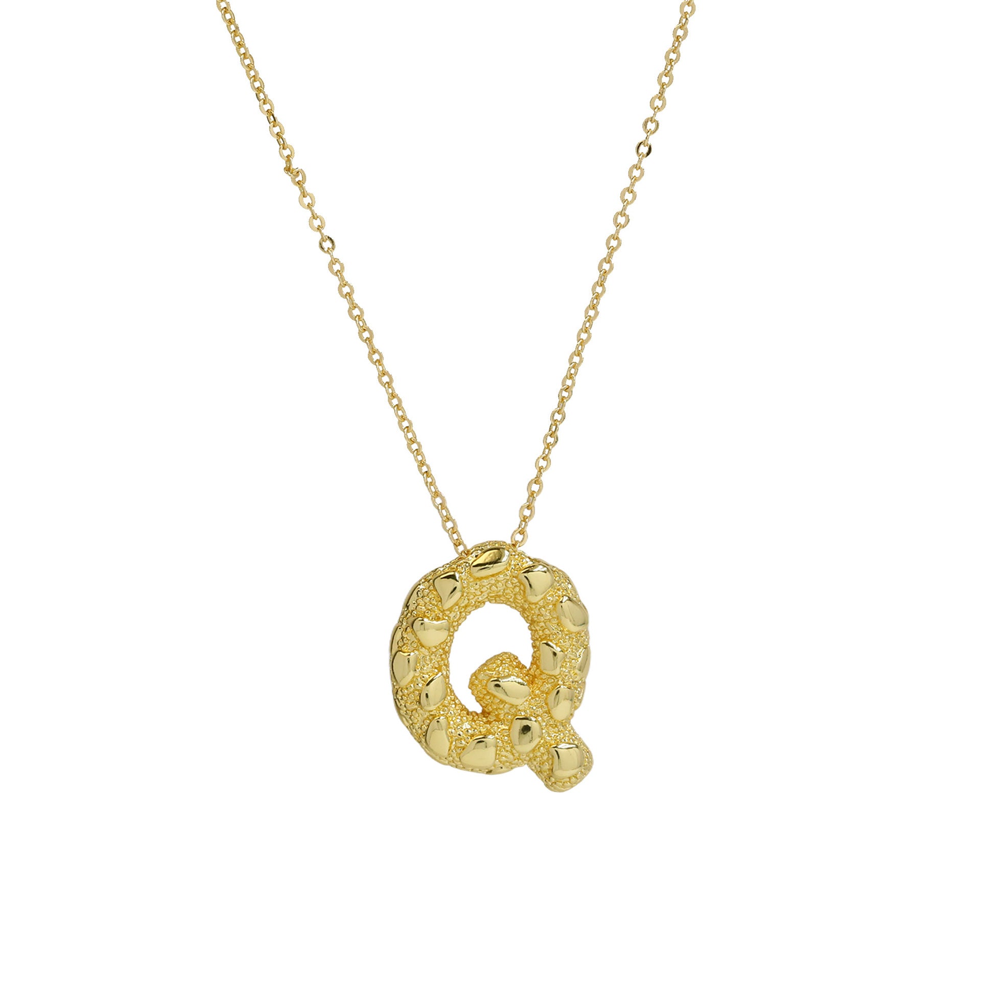 Akari Bubble Letter Necklace - Q [HKF2V50P]