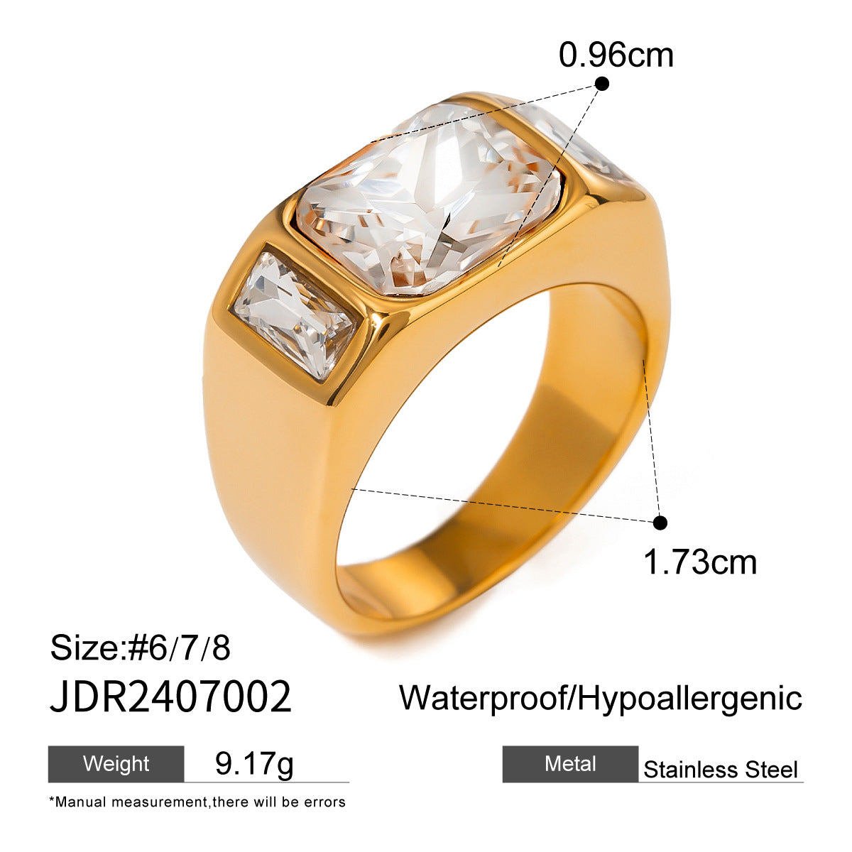 Siyona Elegant Pearl Zircon Rings - JDR2407002-7 [RGYGSR48]