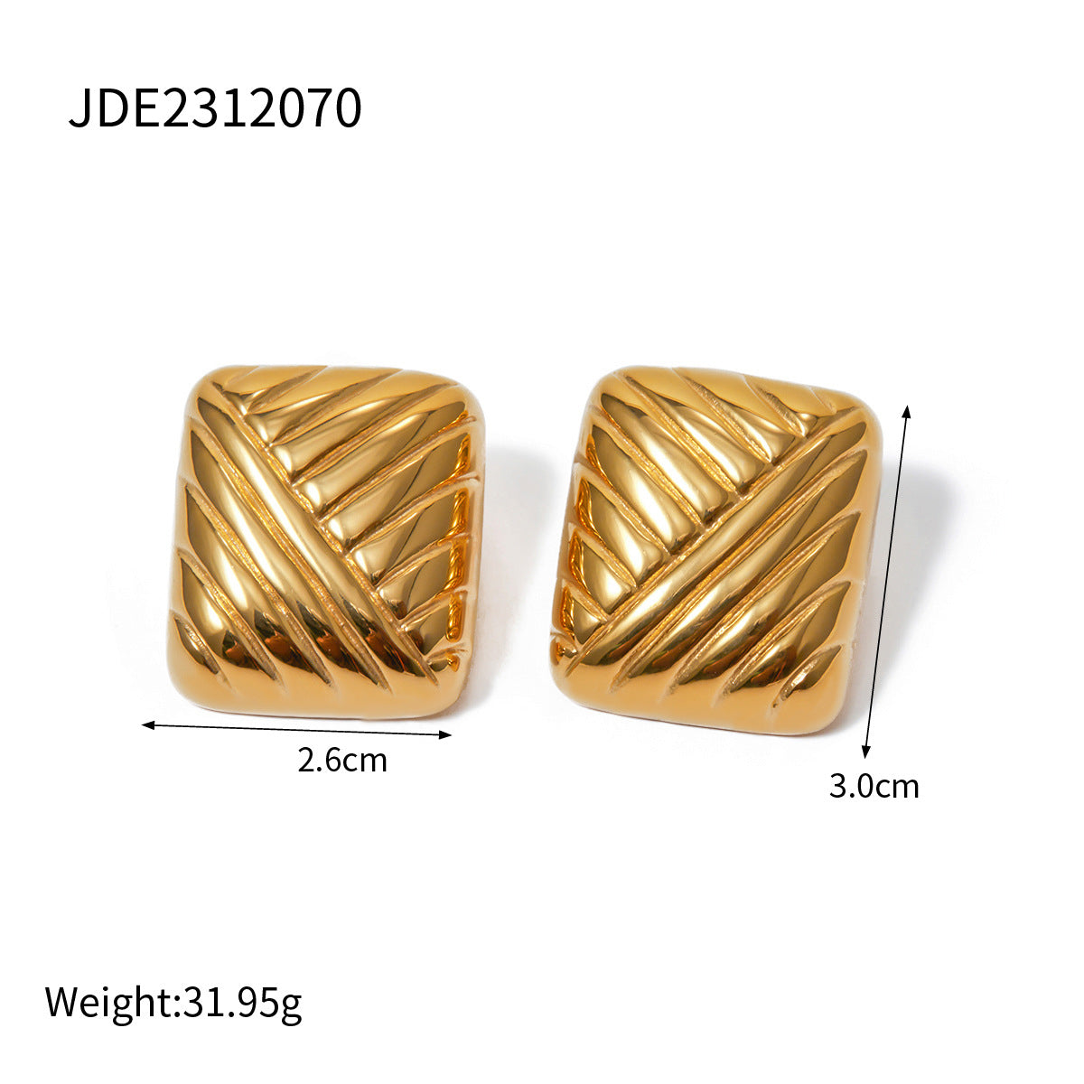 Jalyssa Wavy Bar Earrings - JDE2312070 [FKUEGJH5]