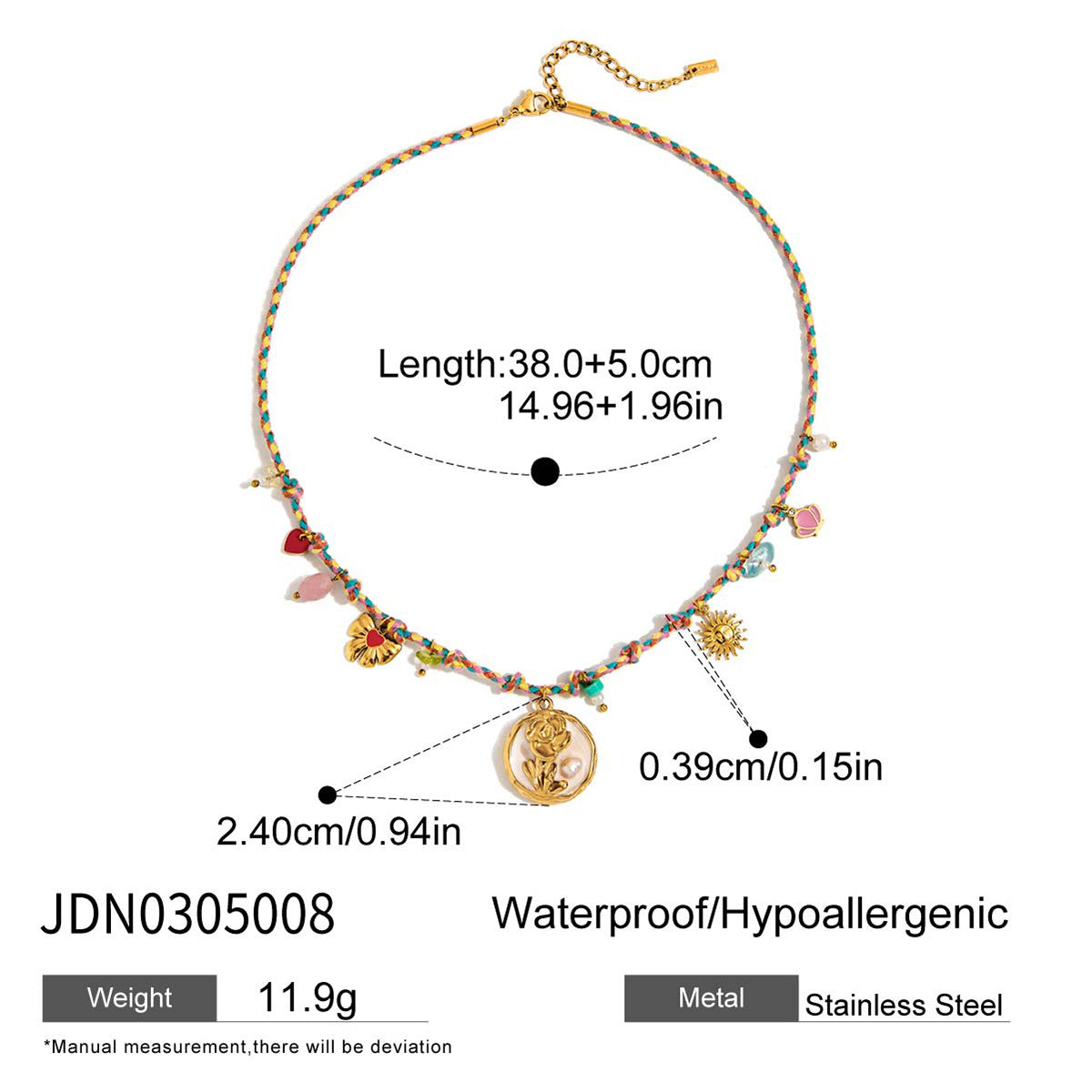 Elora Dainty Heart Necklace - JDN0305008 [JW2283OT]