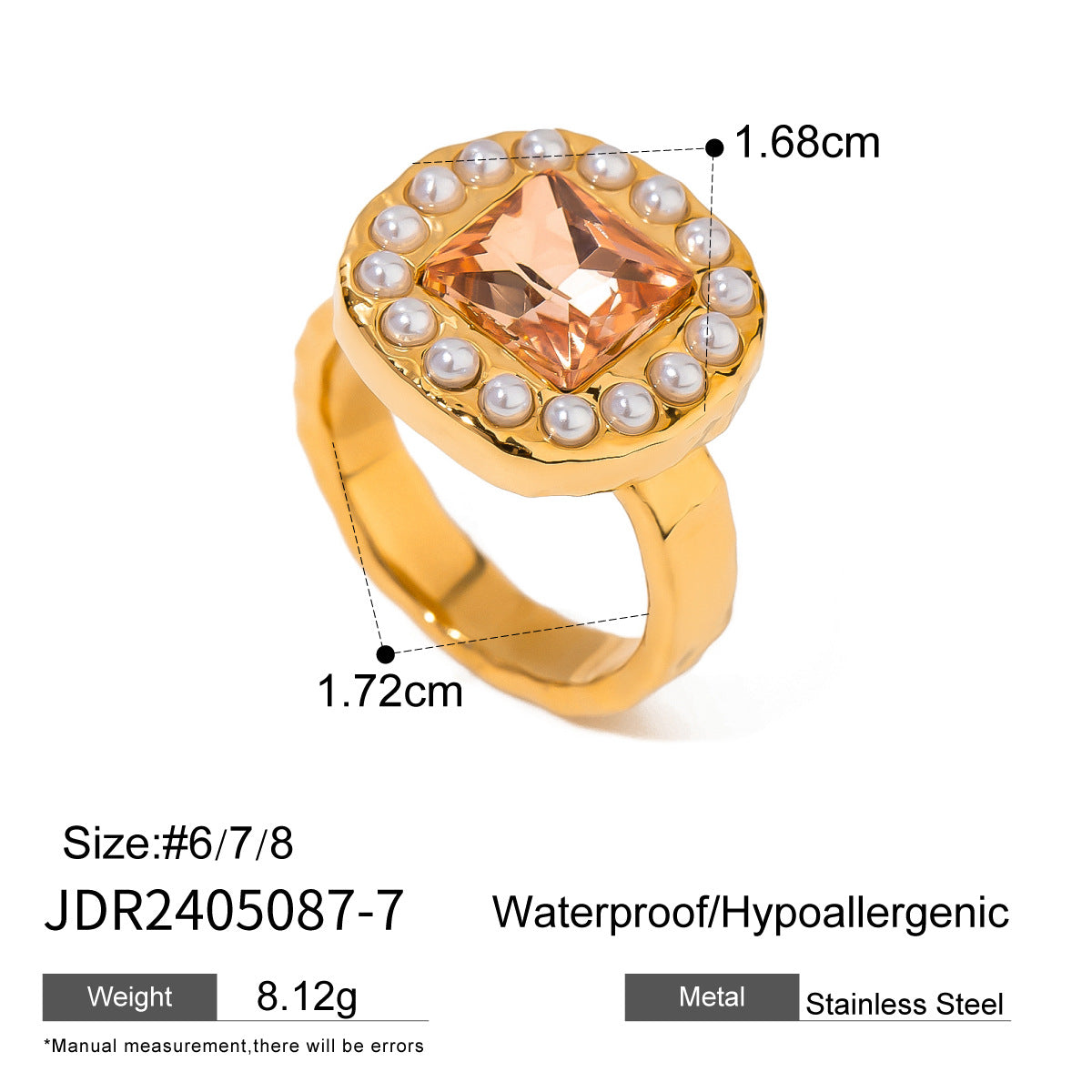 Kaely Sculptural Pearl Ring - JDR2405087-7 [K7G79K0P]