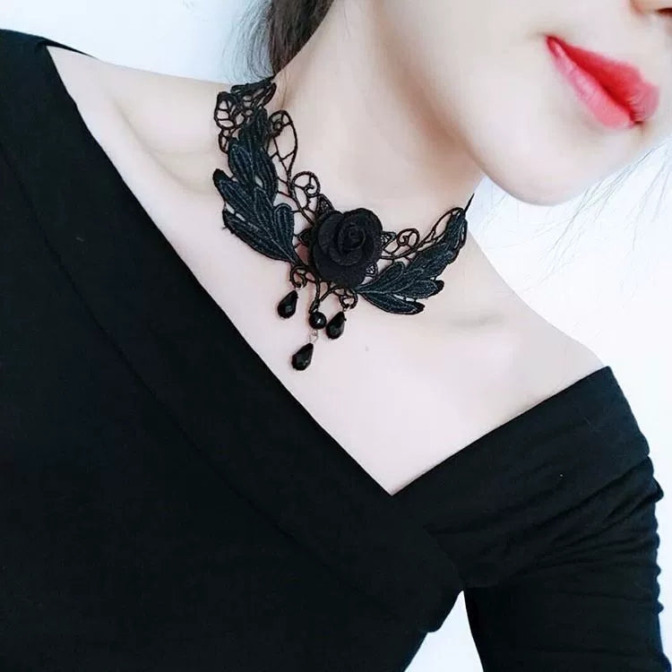 Amran Crystal Lace Choker - Style 36 [5QP61CKK]