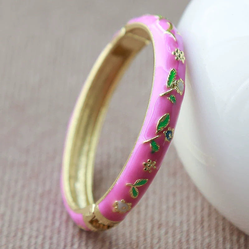 Sloan Whimsical Floral Bracelet - Rose Red (5.1cm)