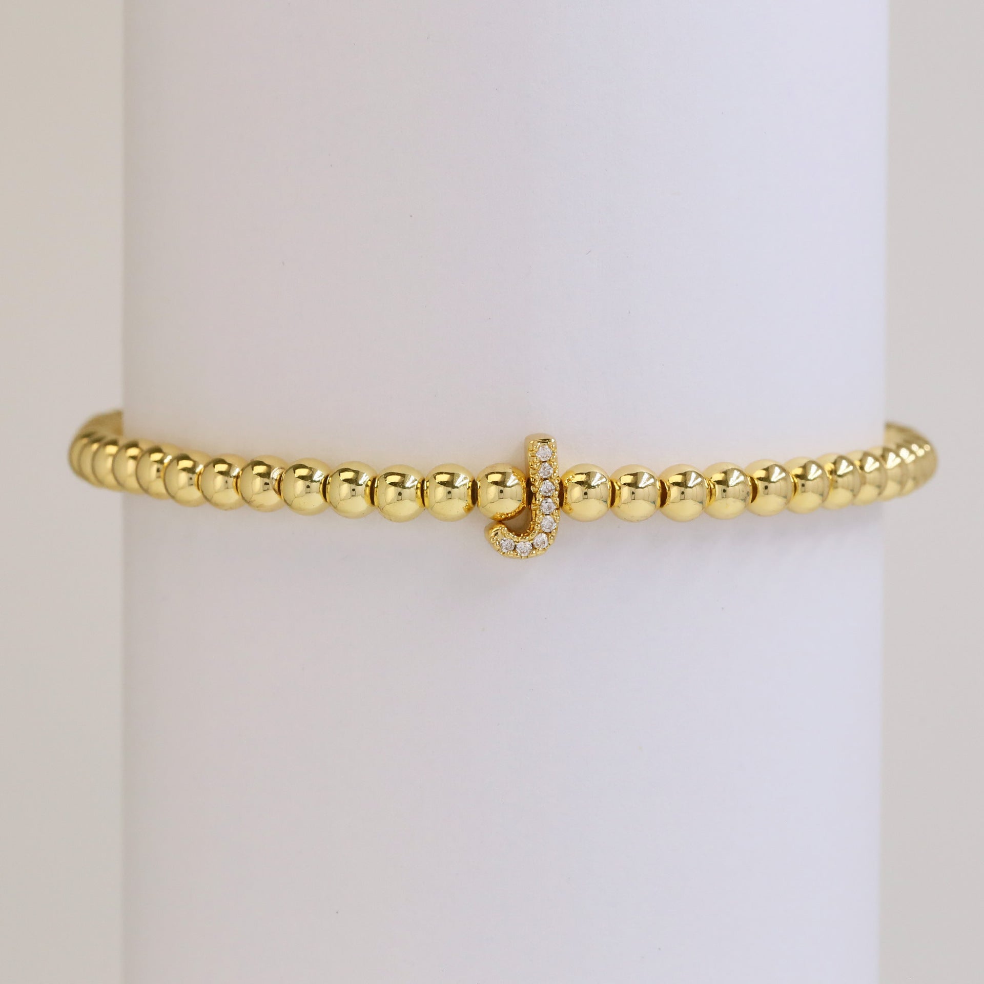 Mikah Micro-Inlay Initial Bracelet - J [J7CRXGPV]
