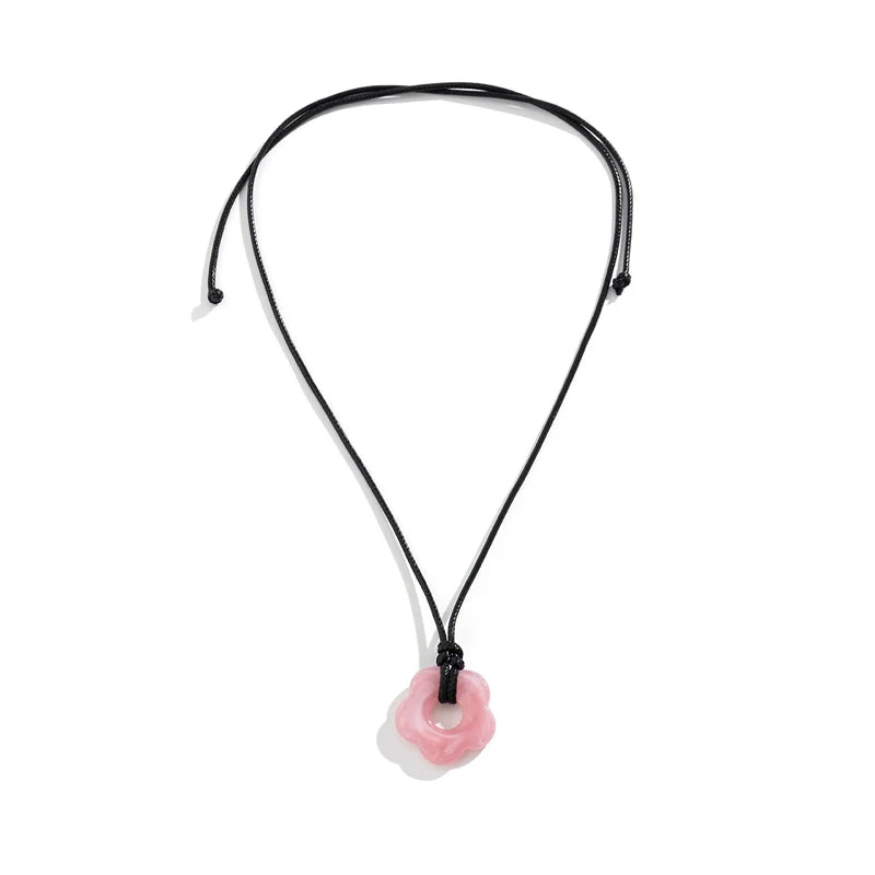 Kristine Bloom Pendant Necklace - Pink