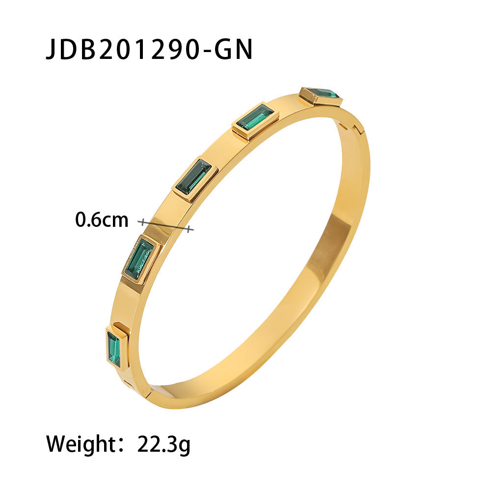 Flora Stackable Zircon Bracelet - JDB201290-GN [ZJ0CPYTL]