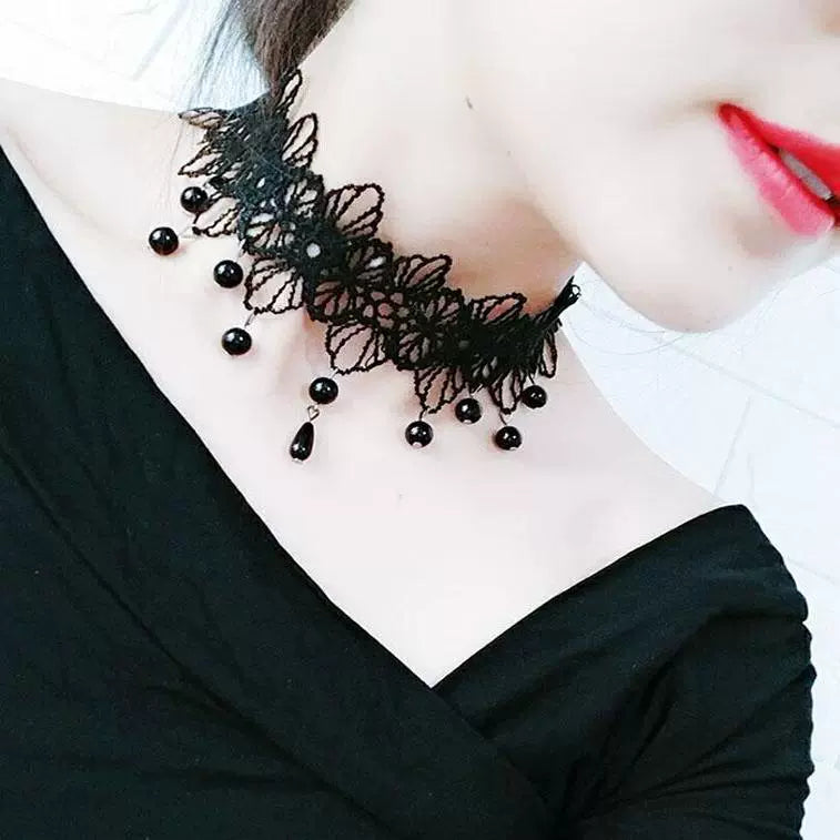 Amran Crystal Lace Choker - Style 13 [EX82NIME]