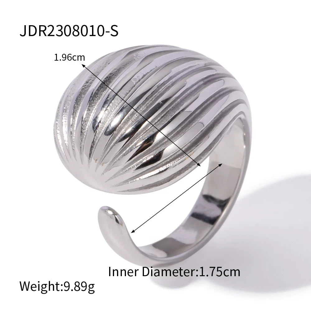 Carlynn Puffy Striped Drop Earrings - JDR2308010-S