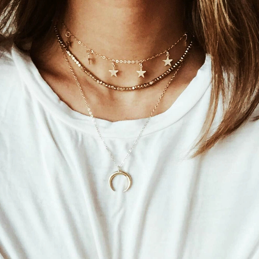 Solei Celestial Layered Necklace - Style 2 [ETBMOG5C]