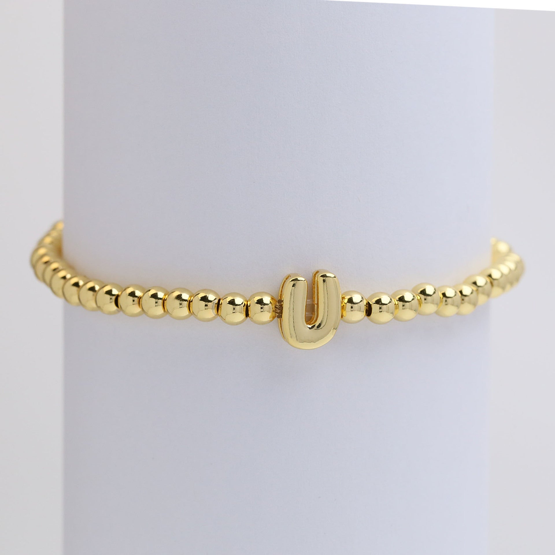 Jorie Polished Letter Bracelet - U [ANIOYNA8]