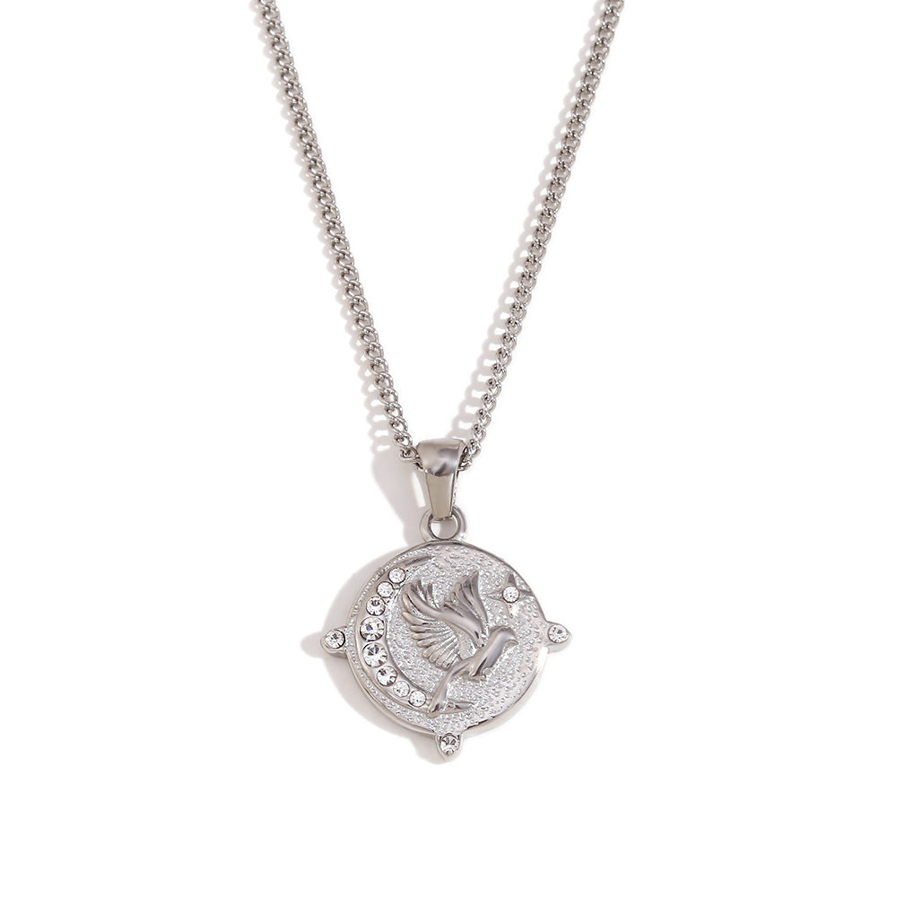 Semira Tarot Charm Necklace - Silver - Bird [ALUHMW59]