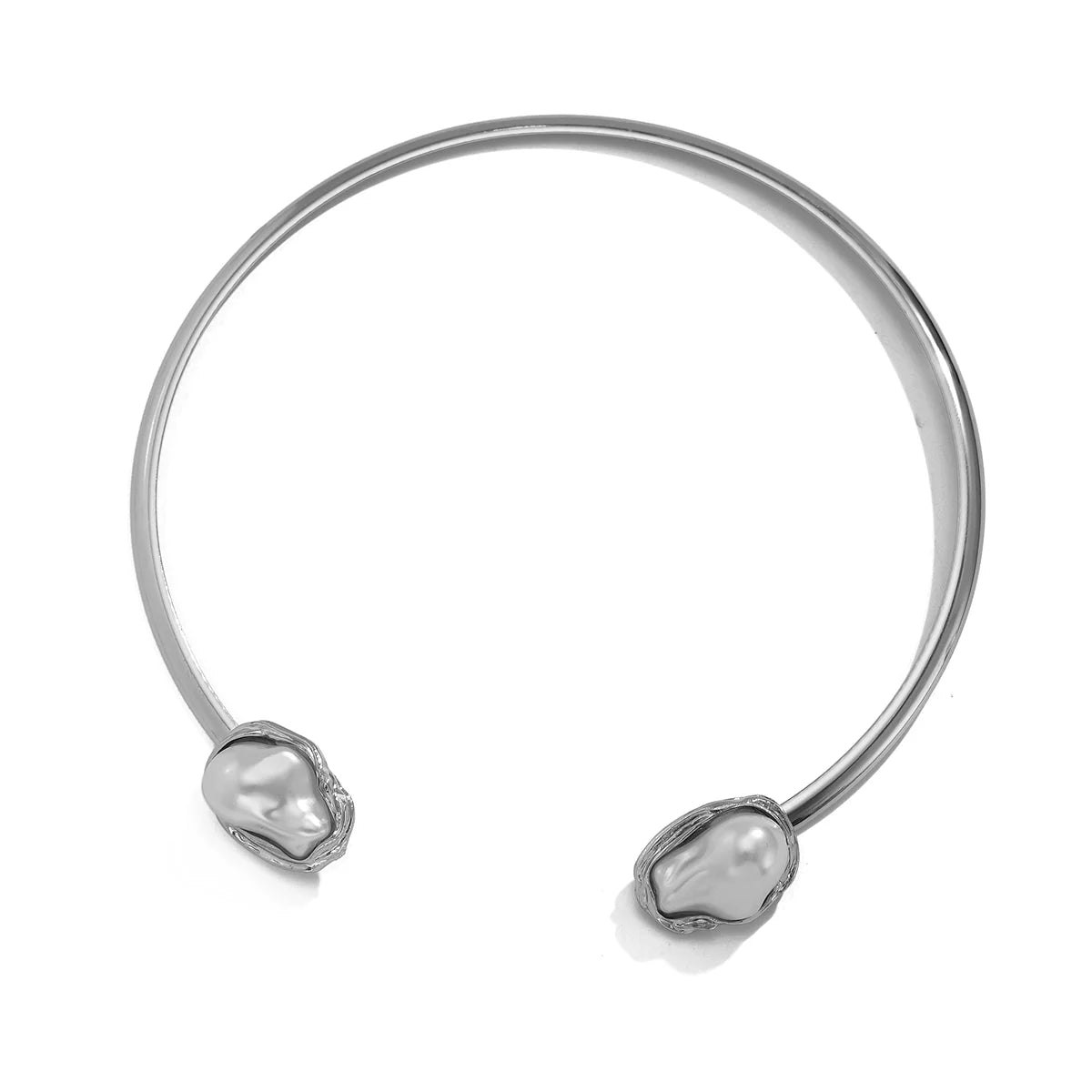 Faithlyn Baroque Pearl Jewelry - Choker Silver
