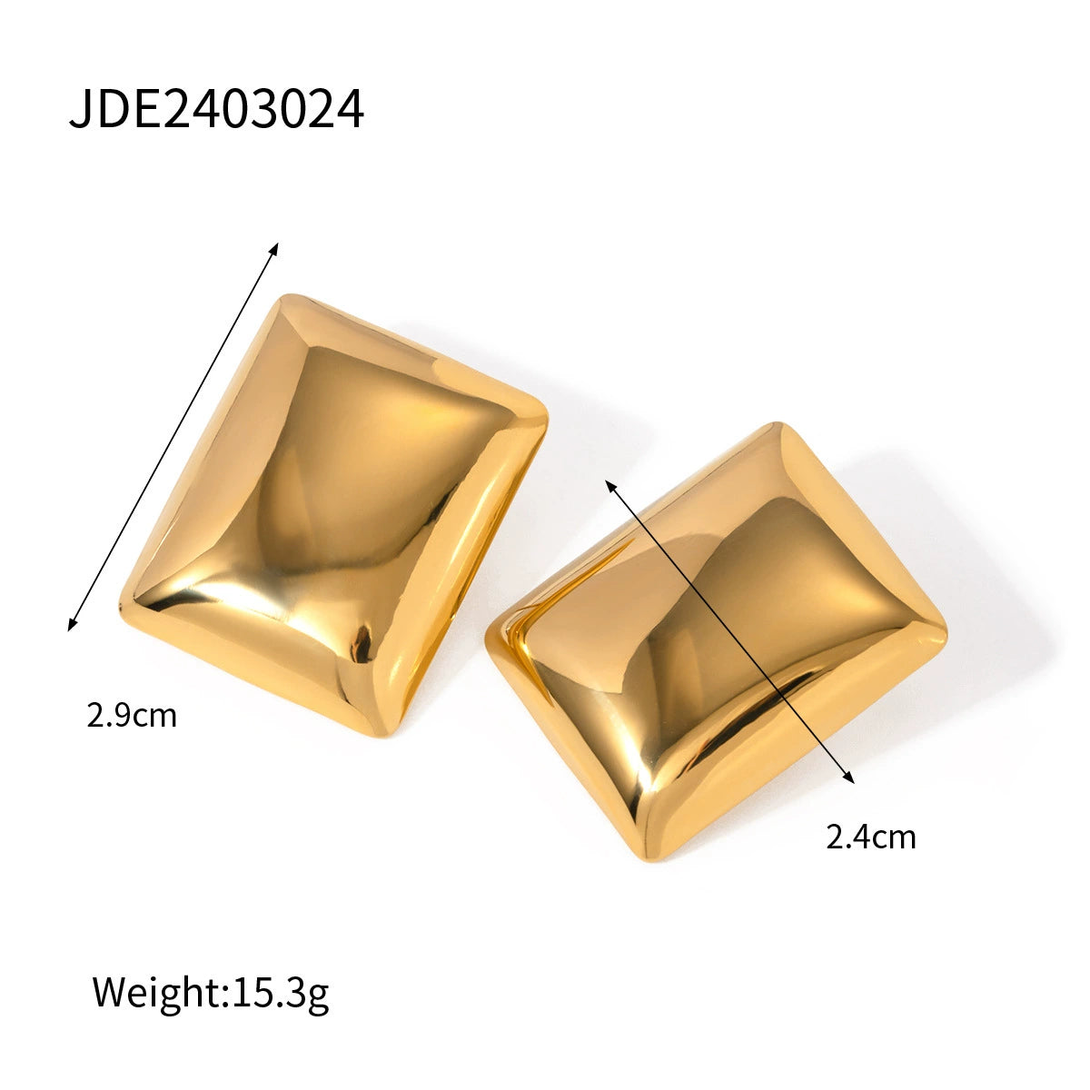 Anastazia Sleek Gold Earrings - JDE2403024 [RAWFX2FS]