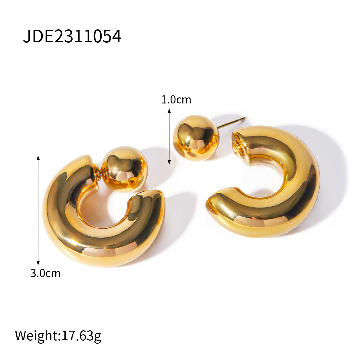 Sapphire Luxe C-Shaped Earrings - JDE2311054 [A1WKUTI1]