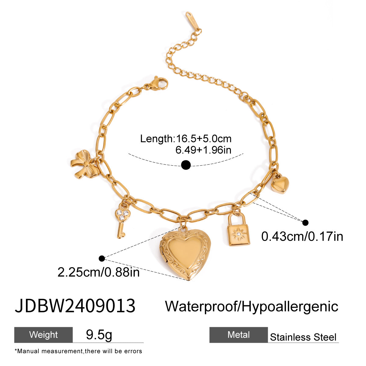 Zamaya Heart Locket Bracelet - JDBW2409013 [64IVM8V2]