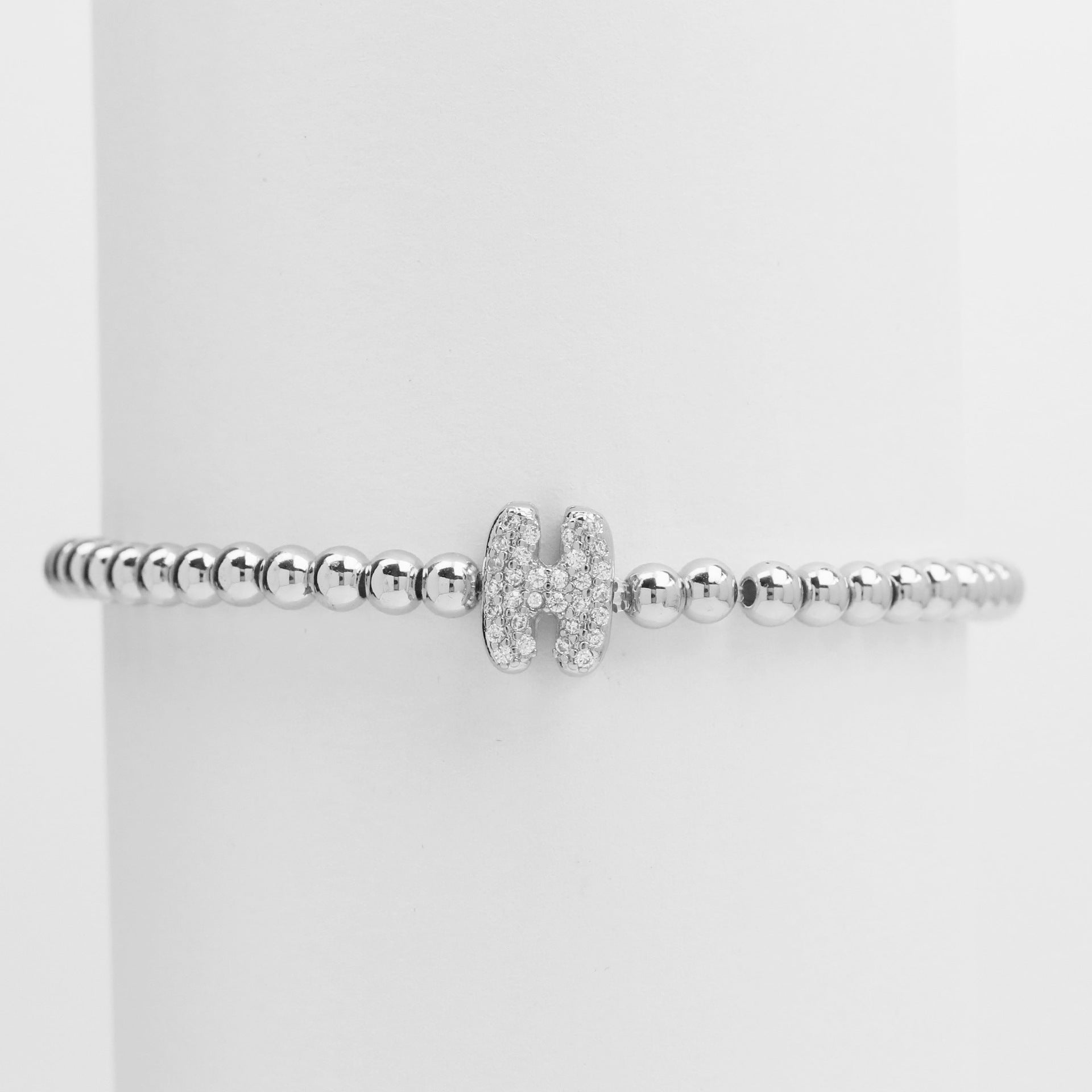 Aloni Bubble Letter Bracelet - Silver H [YA5K9DKX]