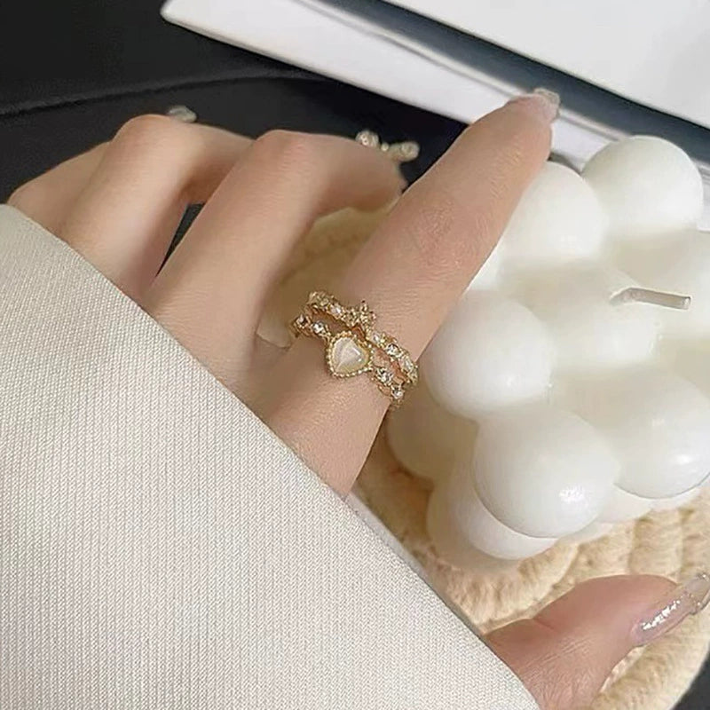 Nayelli Pink Heart Statement Ring - Style 3 [2QE7L8XC]