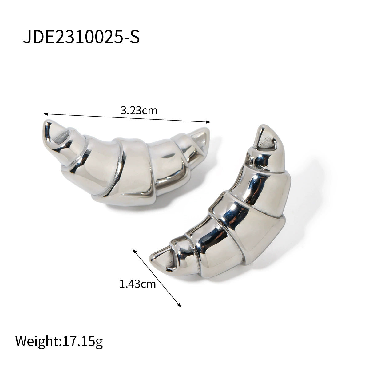 Monserrat Chunky Croissant Earrings - JDE2310025-S [OA82RDIO]