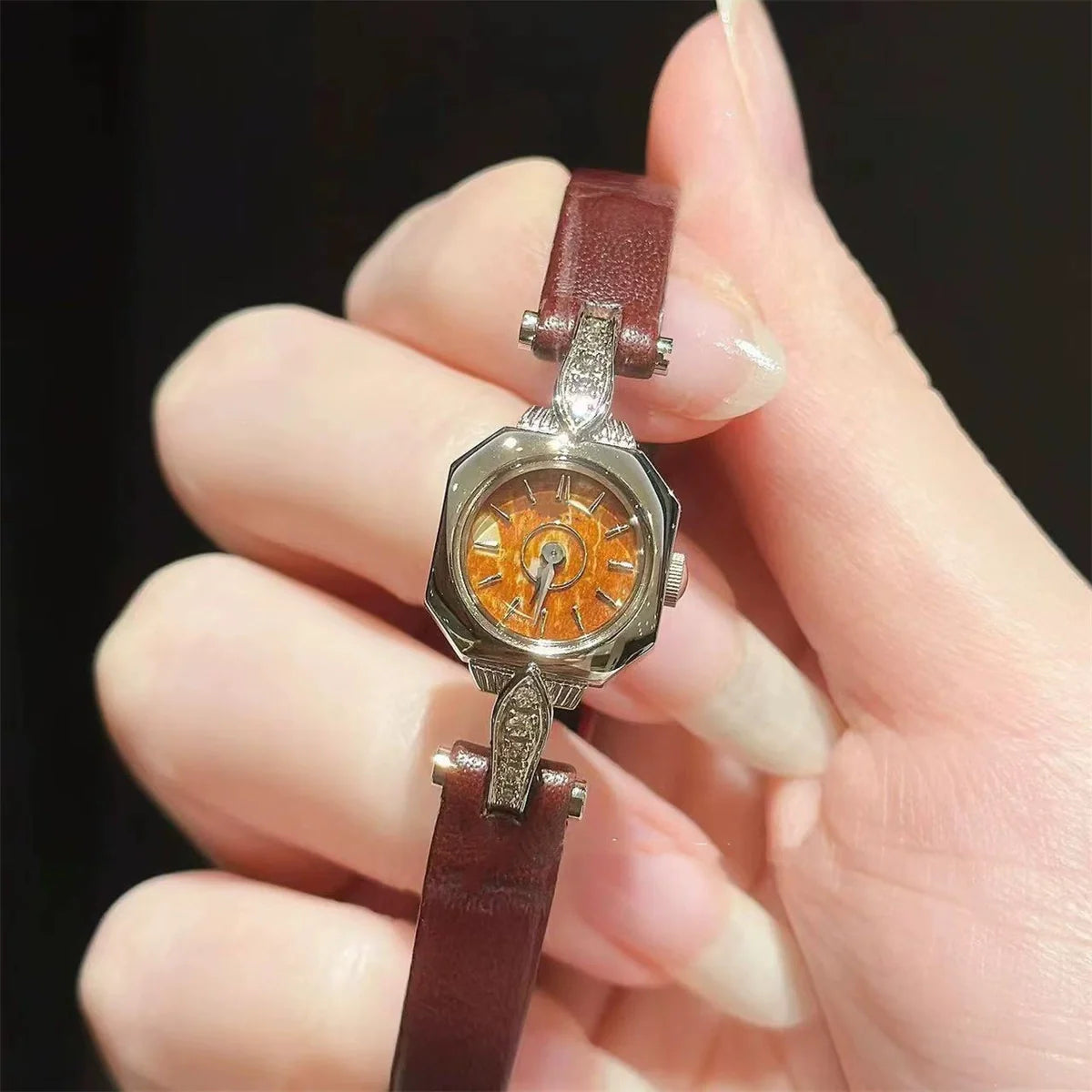 Paizley Artful Amber Watch - Amber