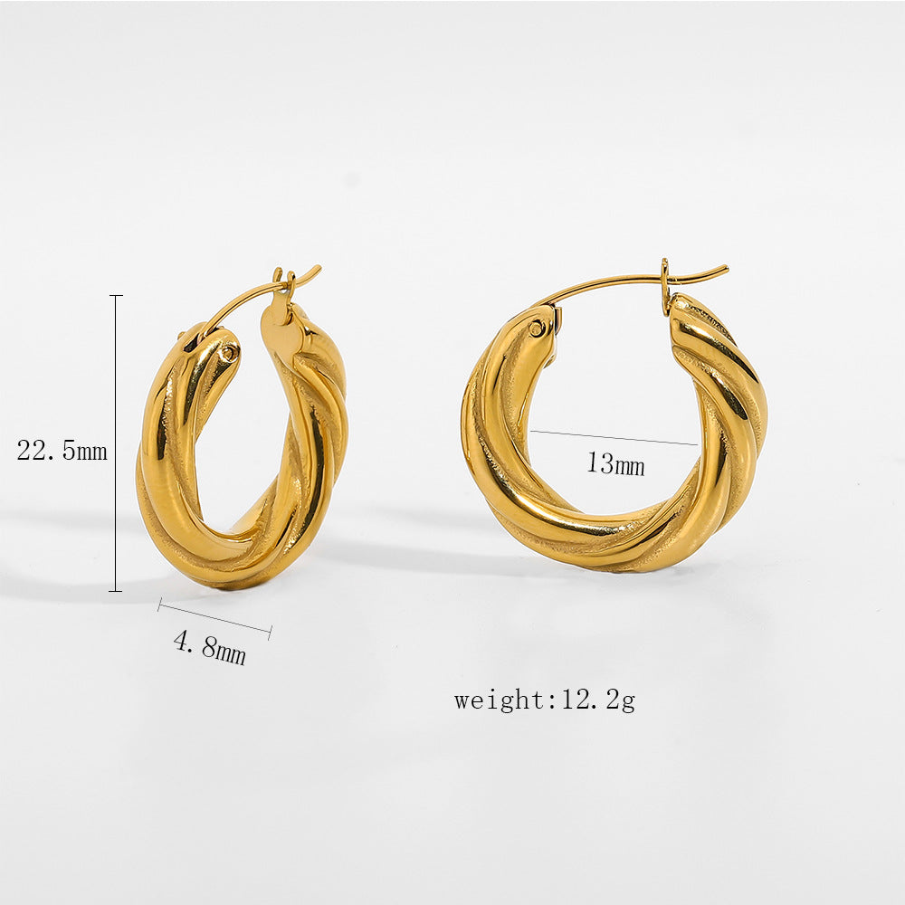 Ifeoluwa Croissant Hoop Earrings - Gold Tone D [AMWW6NY9]