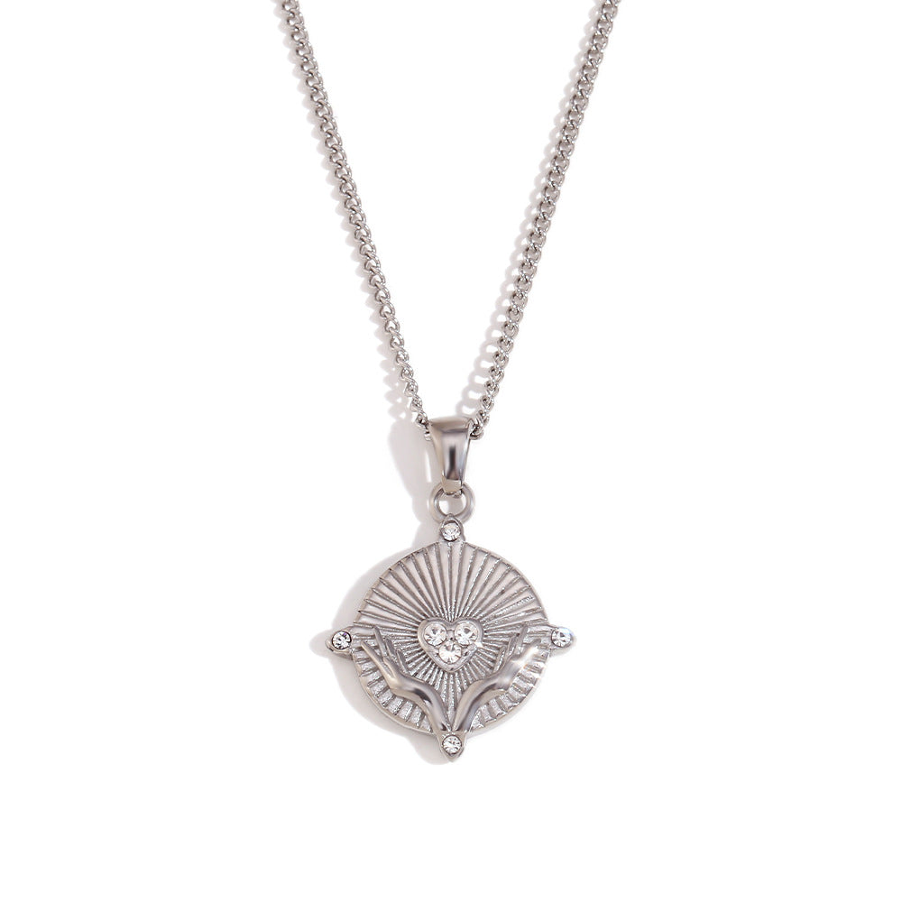 Semira Tarot Charm Necklace - Silver - Heart [CB2LAYTN]