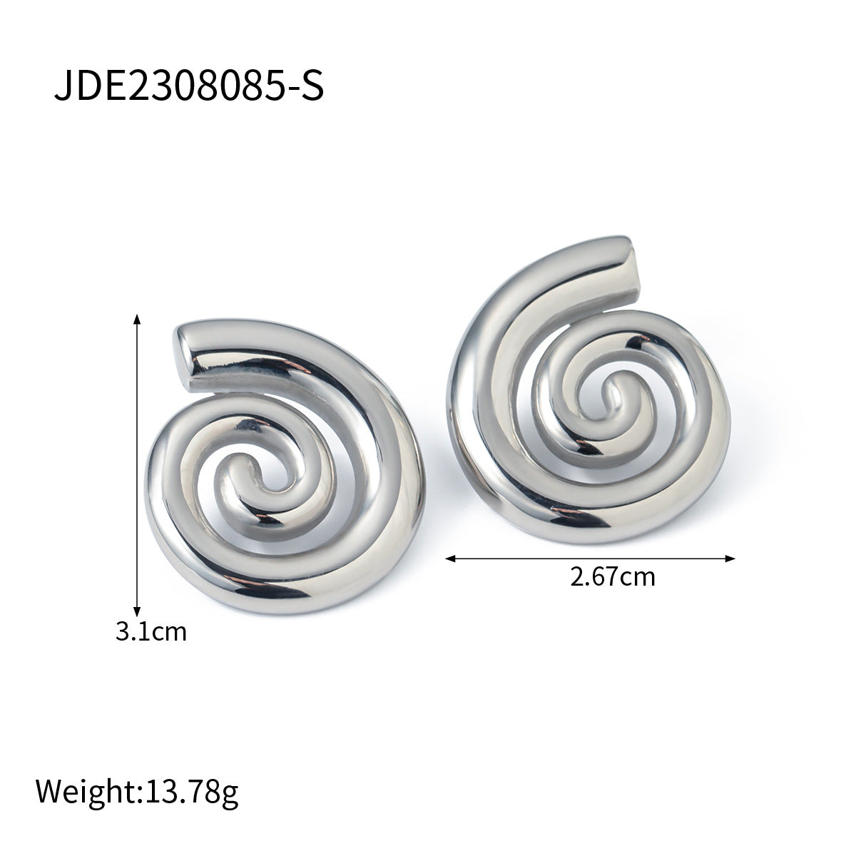 Lively Twisted Hoop Earrings - Silver Finish [VO2B6CLY]